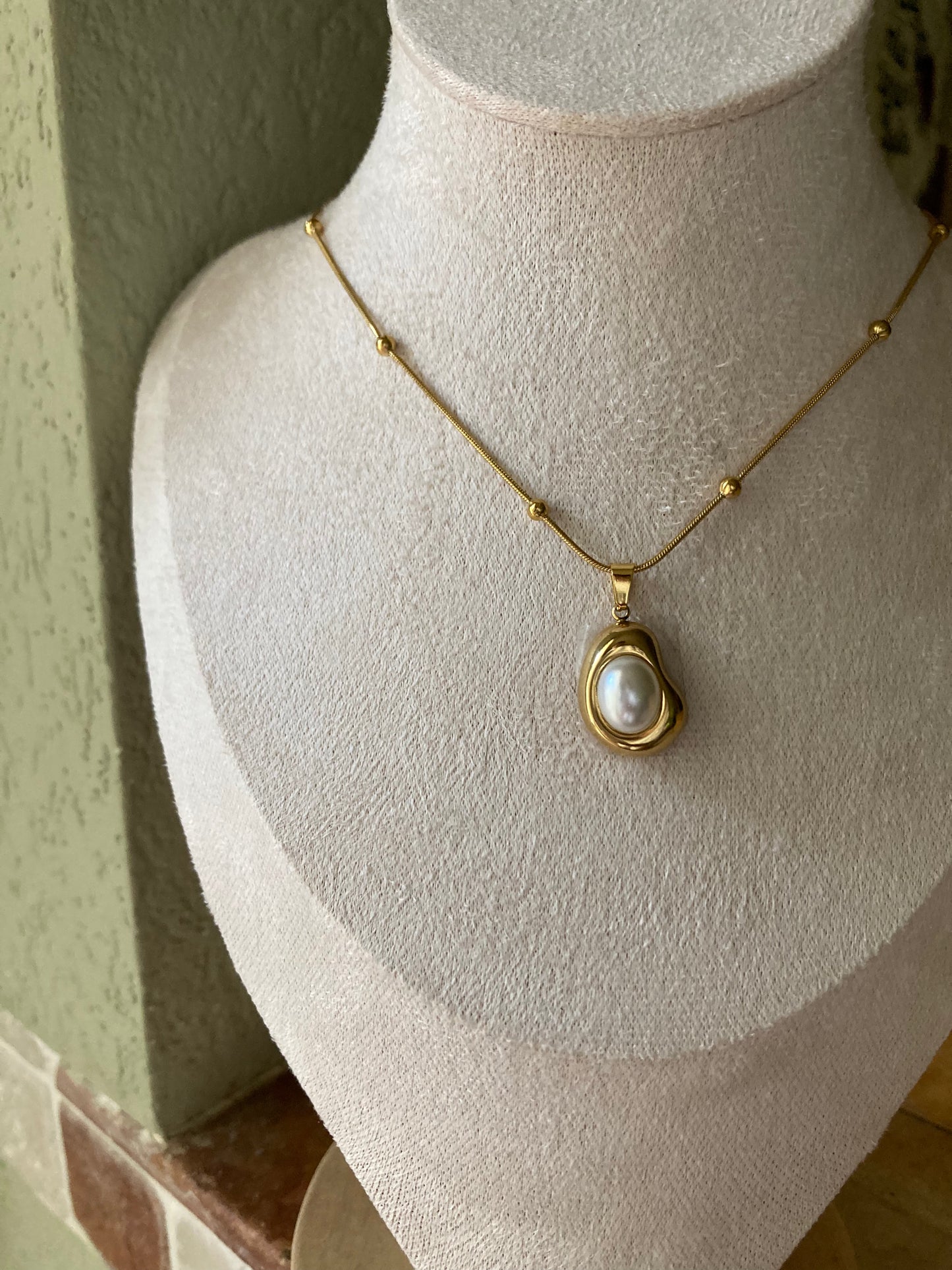 Collana Accaio Drop Perla