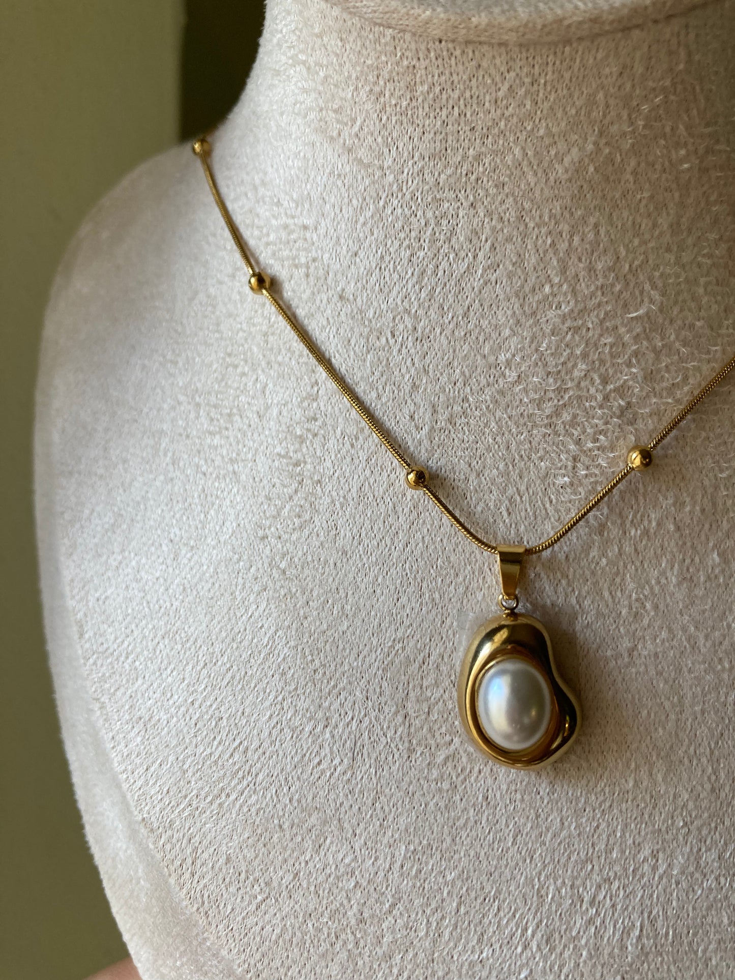 Collana Accaio Drop Perla