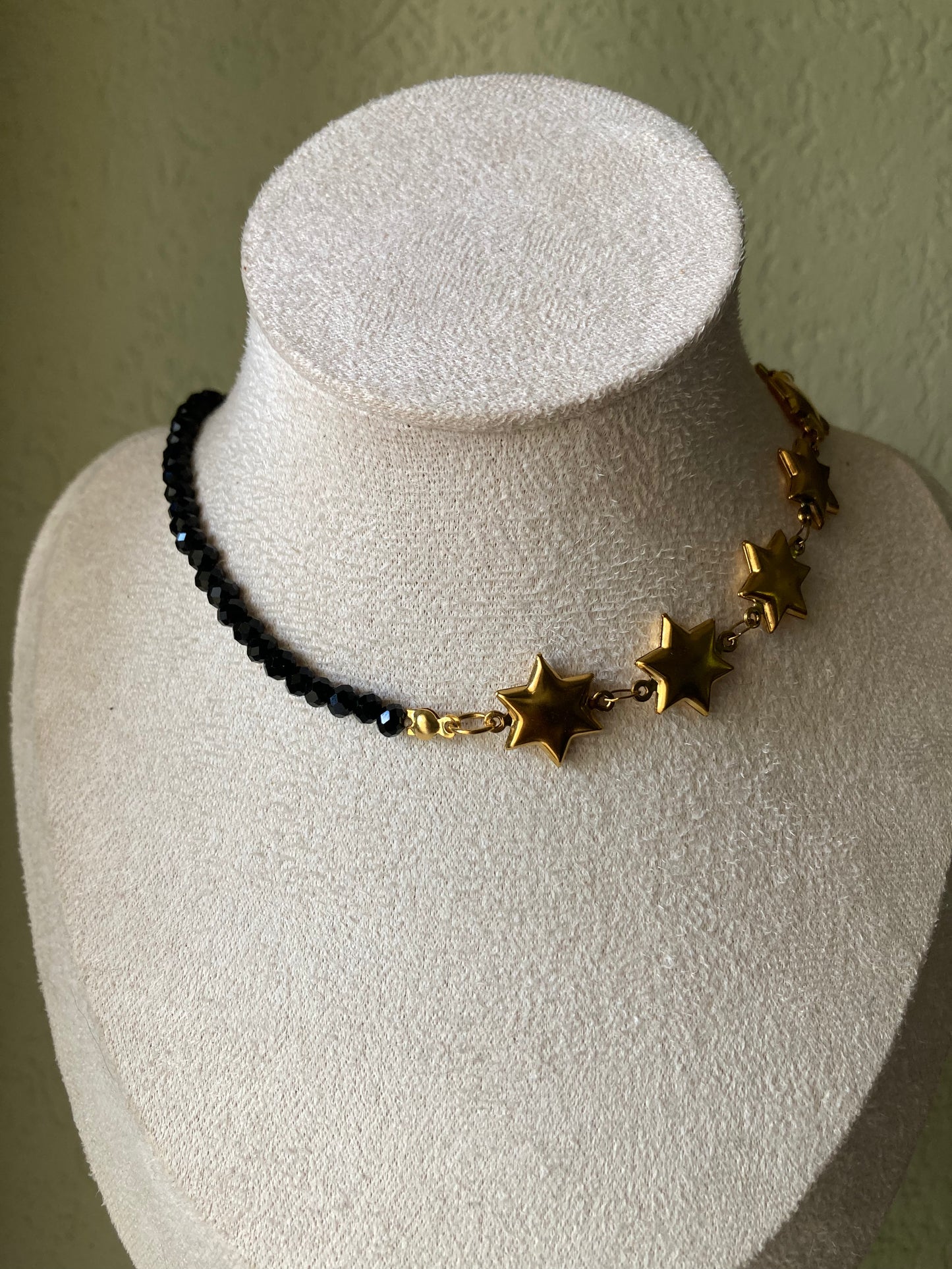 Collana Girocollo Duo, Cristalli e Stelle in Acciaio