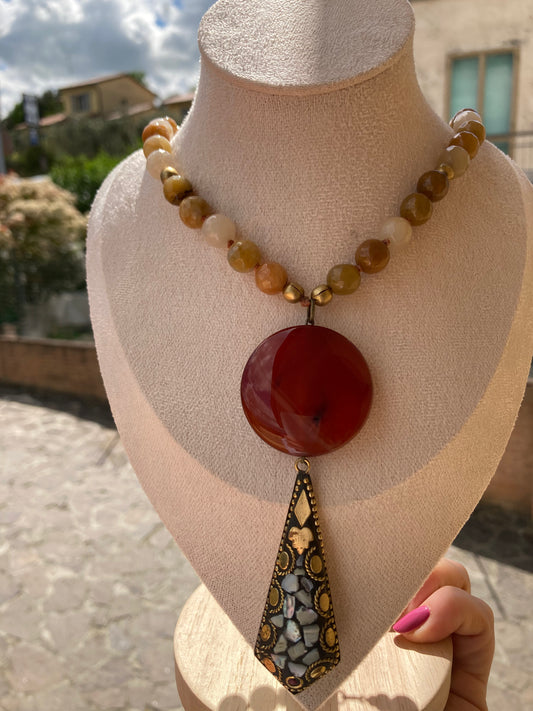 Collana Etnica Pietre di Giada