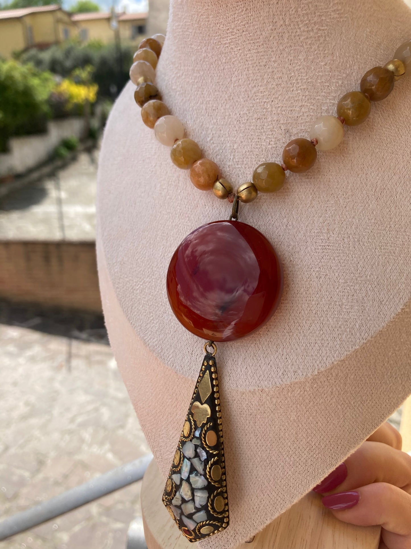 Collana Etnica Pietre di Giada