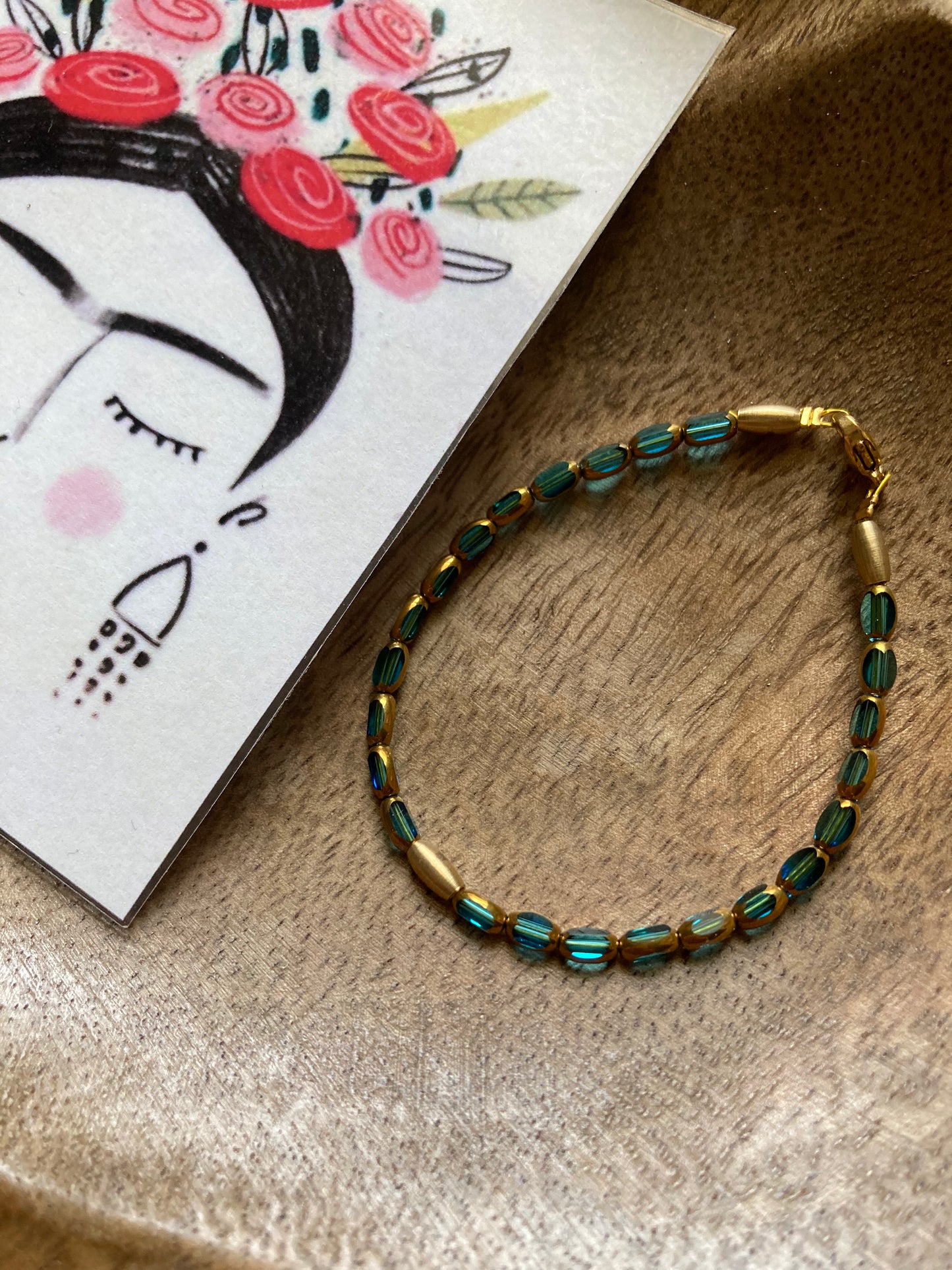 Bracciale Cristalli Azzurro Trasparente