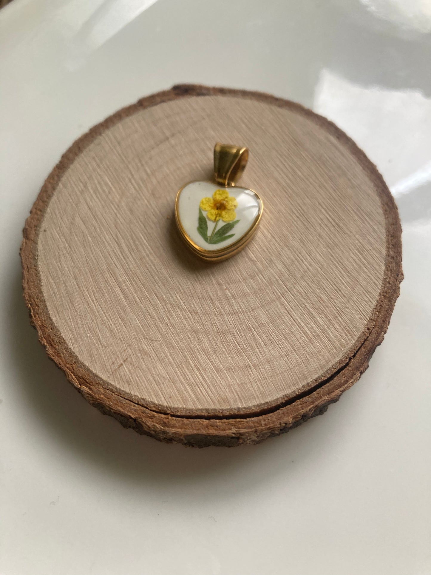 Ciondolo Cuore Doppio Fiore