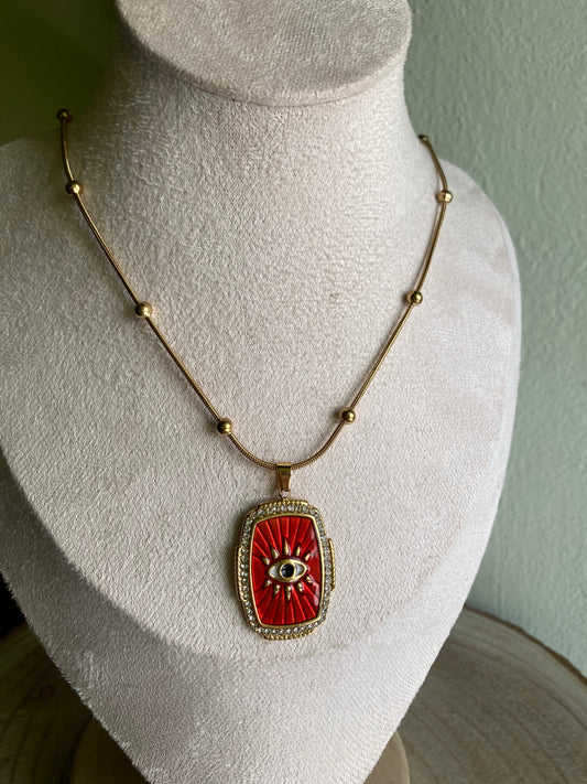 Collanina Acciaio Occhio Sole