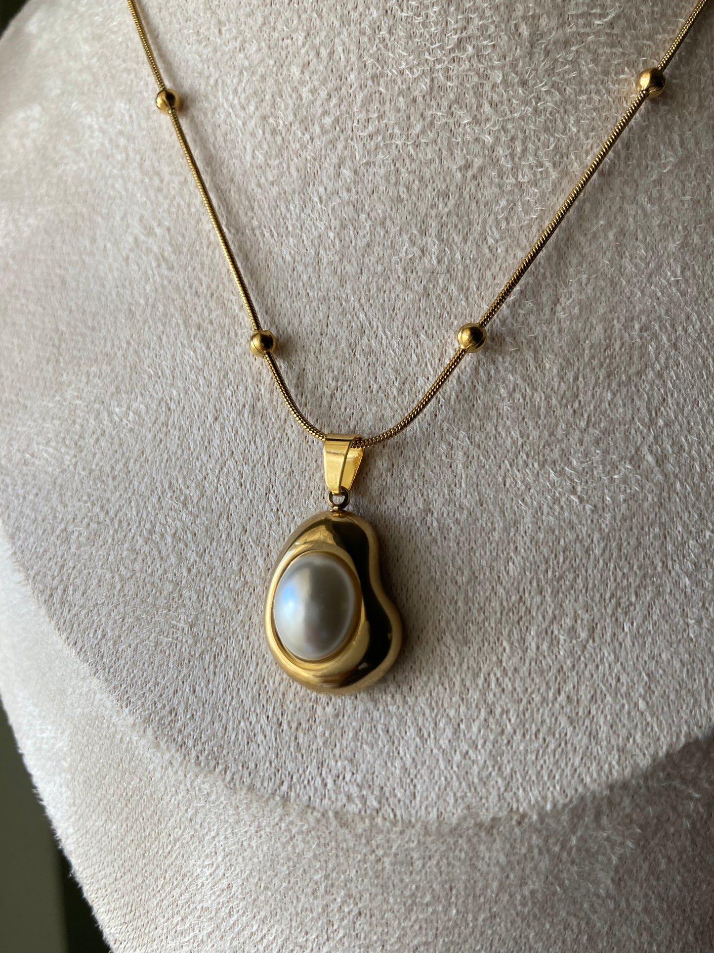 Collana Accaio Drop Perla