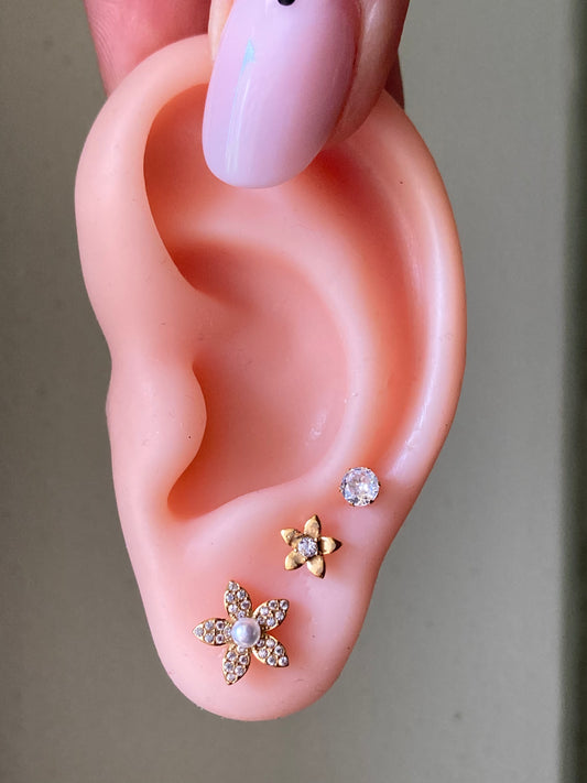 Set da 3 Orecchini Fiore