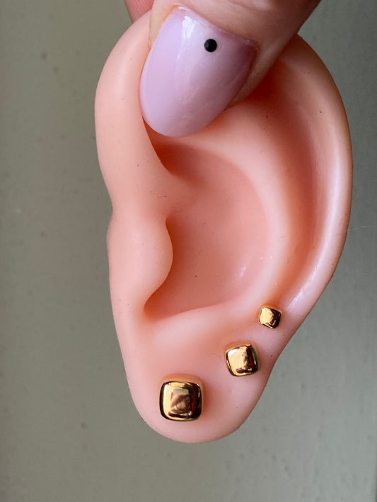 Set da 3 Orecchini Quadratino