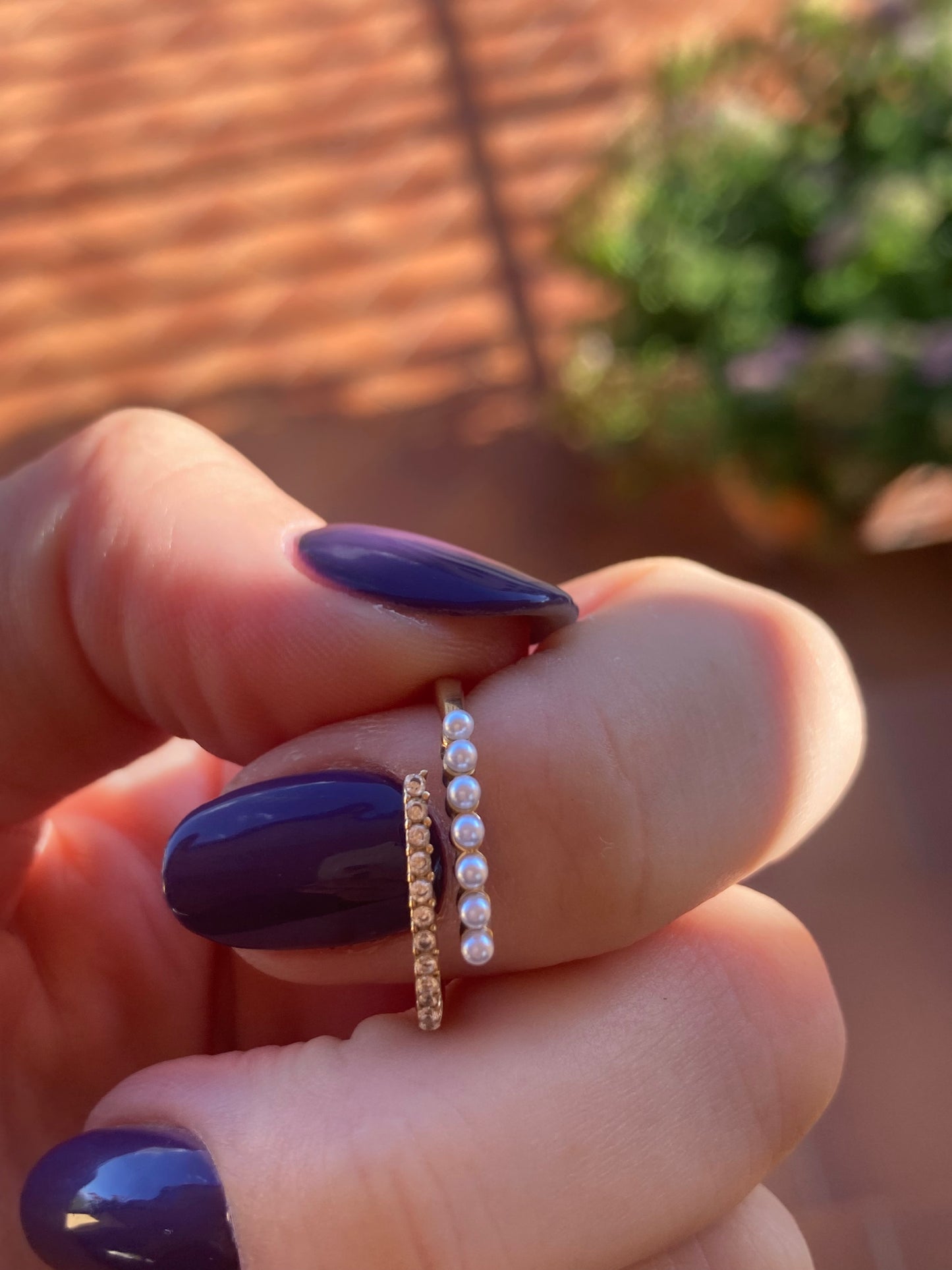 Anello Fedina Perle e Zirconi