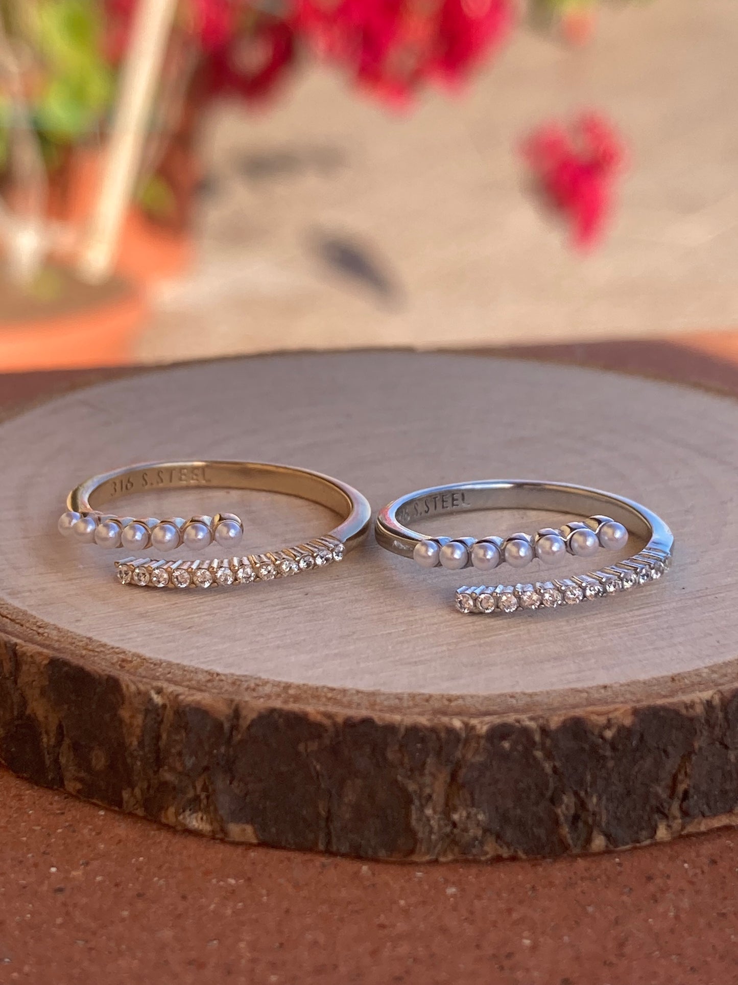 Anello Fedina Perle e Zirconi