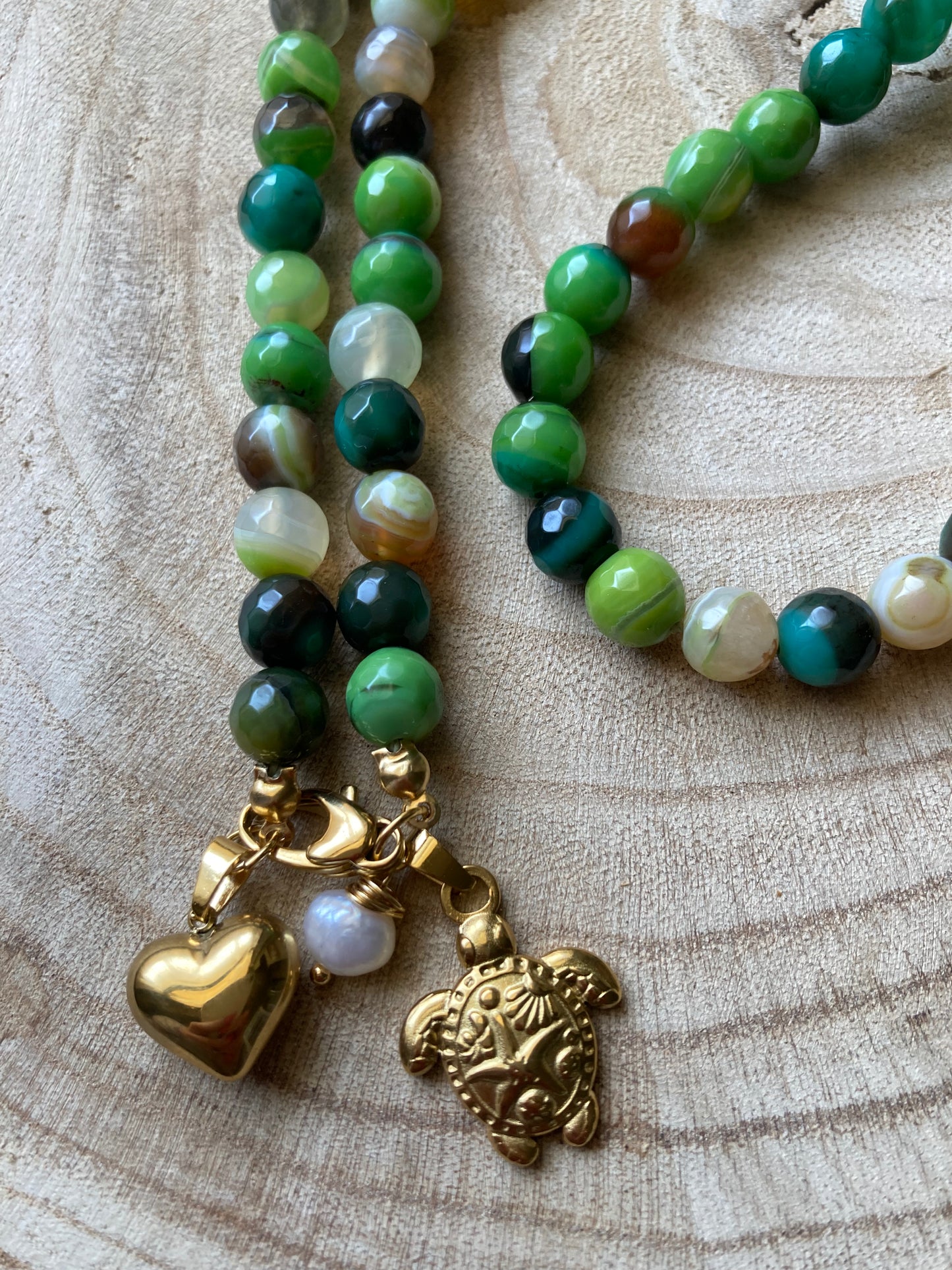 Collana Pietre di Agata Multicolor 3 Pendenti