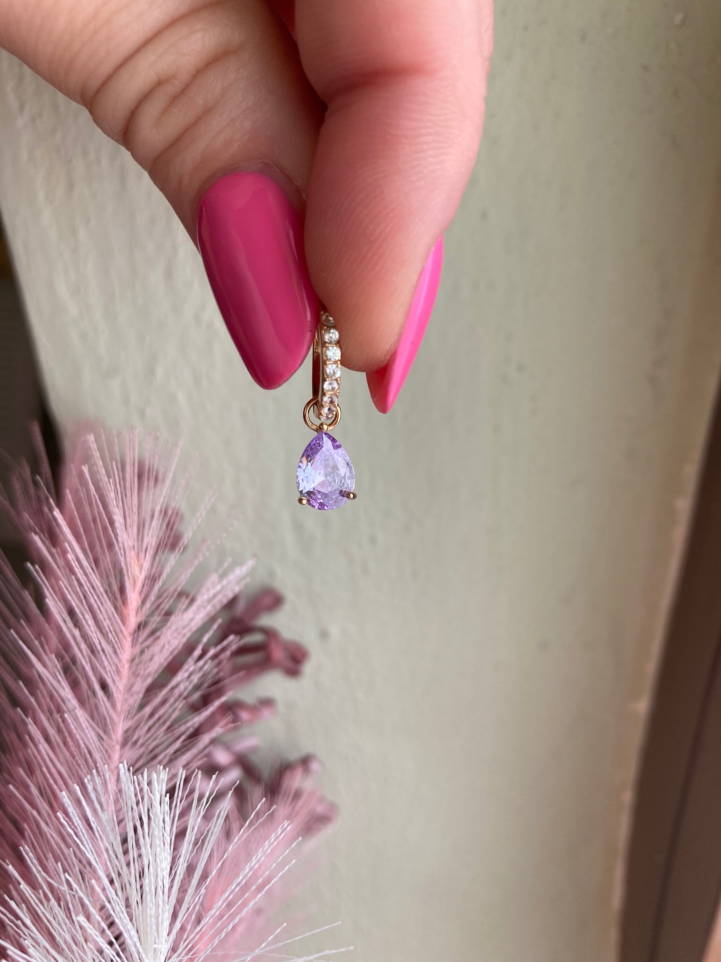 Orecchino Cerchio Sparkling Goccia Pendente