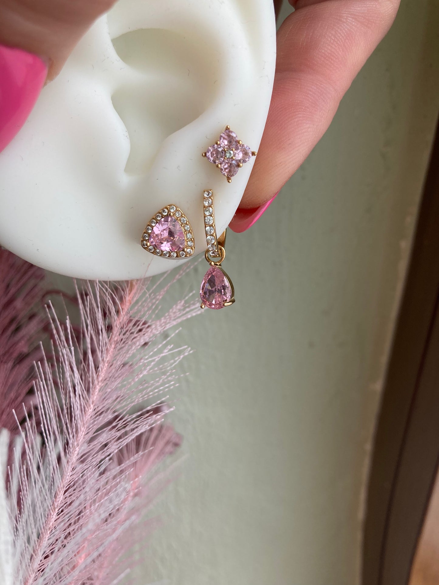 Orecchino Cerchio Sparkling Goccia Pendente