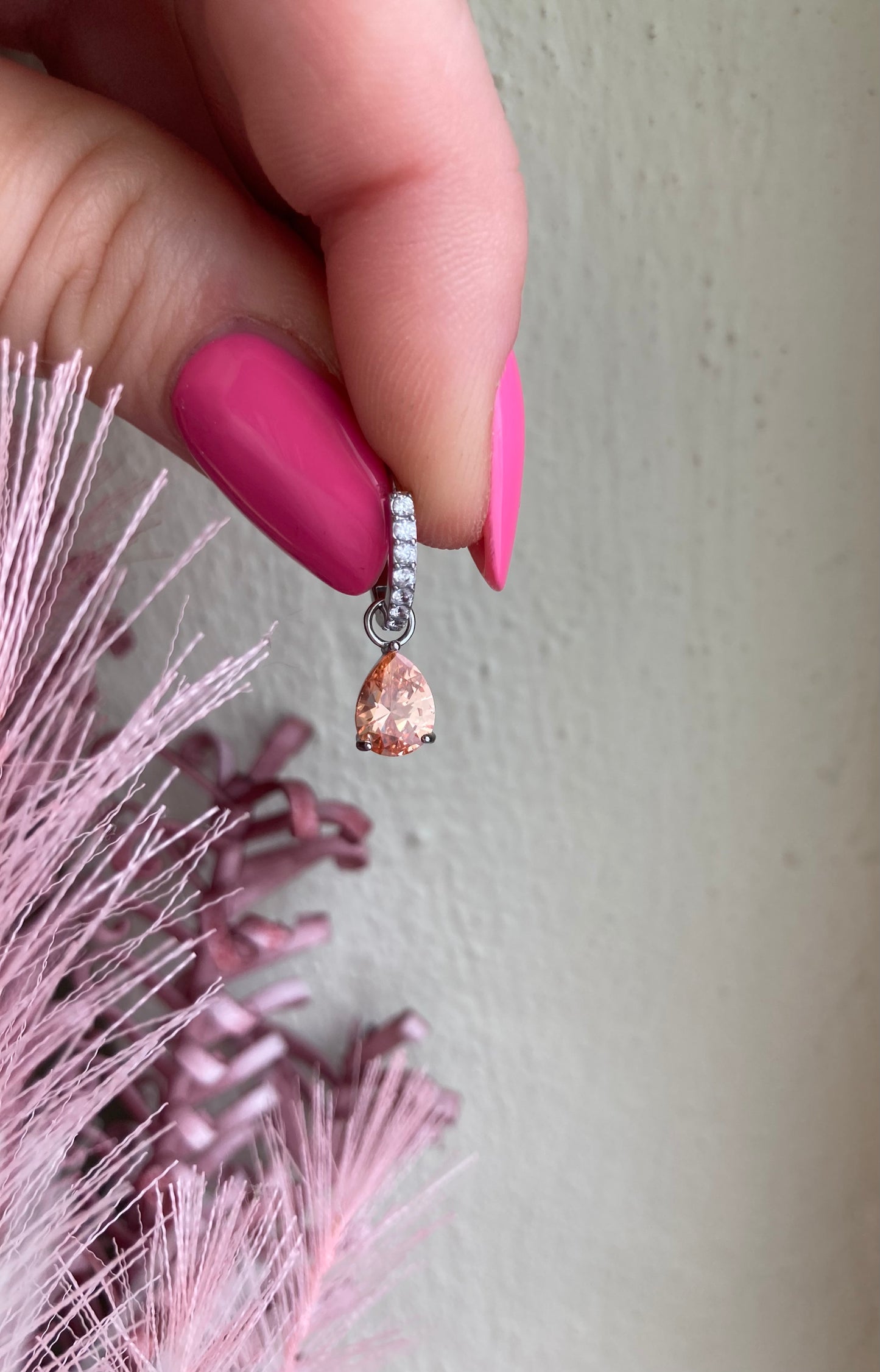 Orecchino Cerchio Sparkling Goccia Pendente