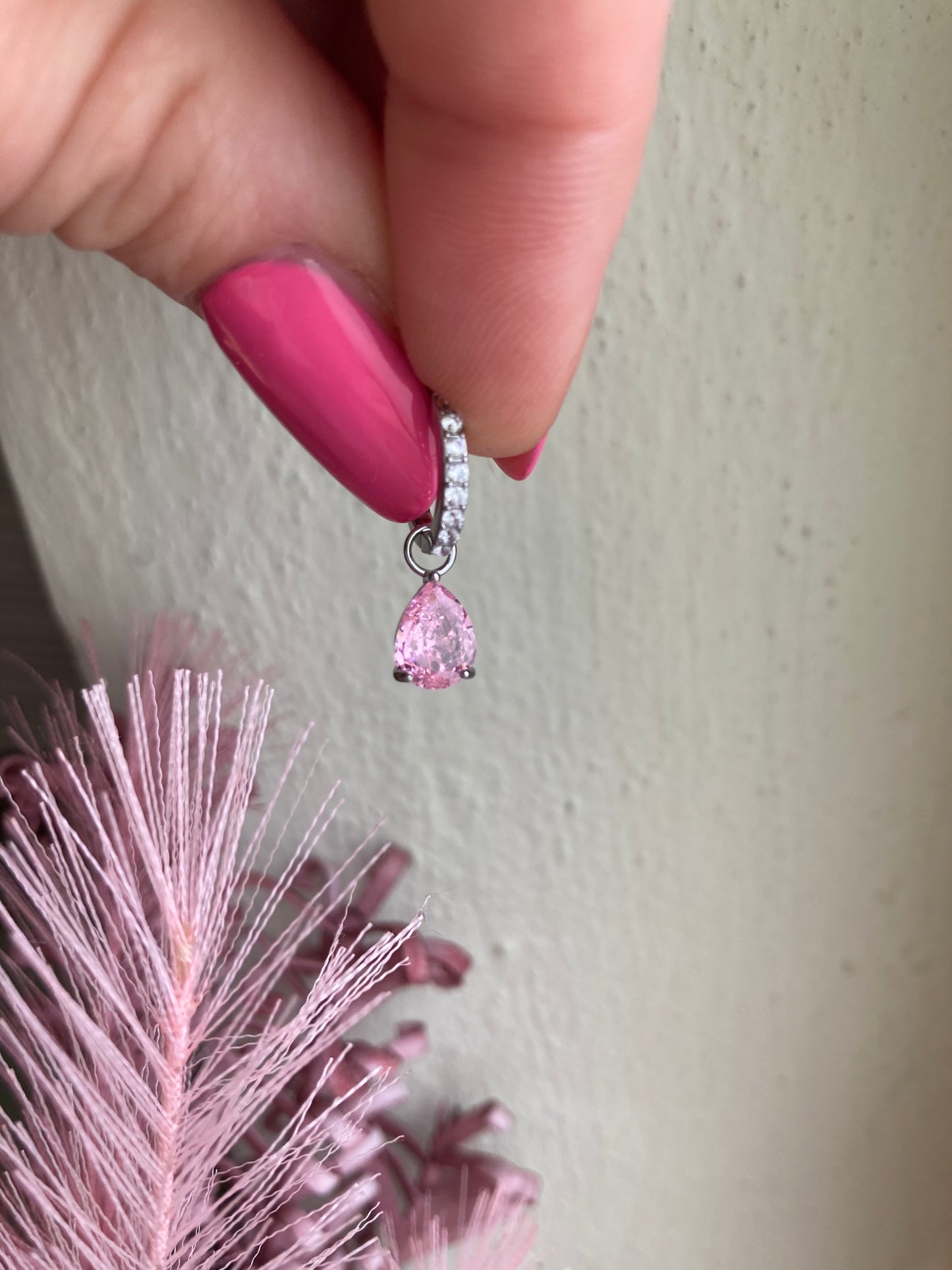 Orecchino Cerchio Sparkling Goccia Pendente