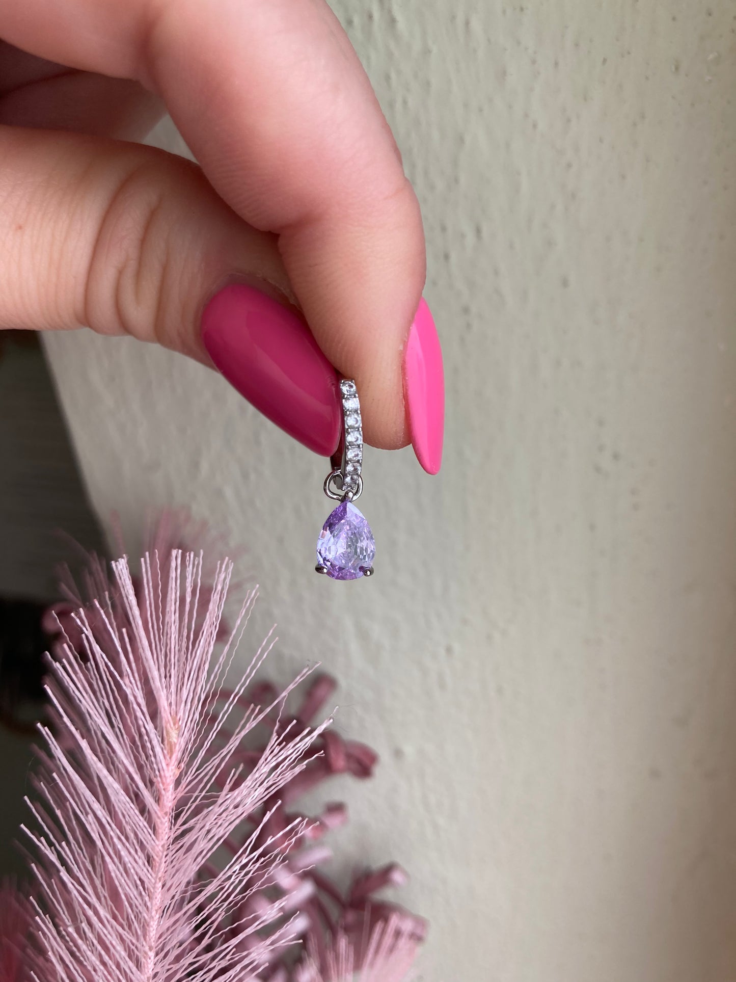 Orecchino Cerchio Sparkling Goccia Pendente