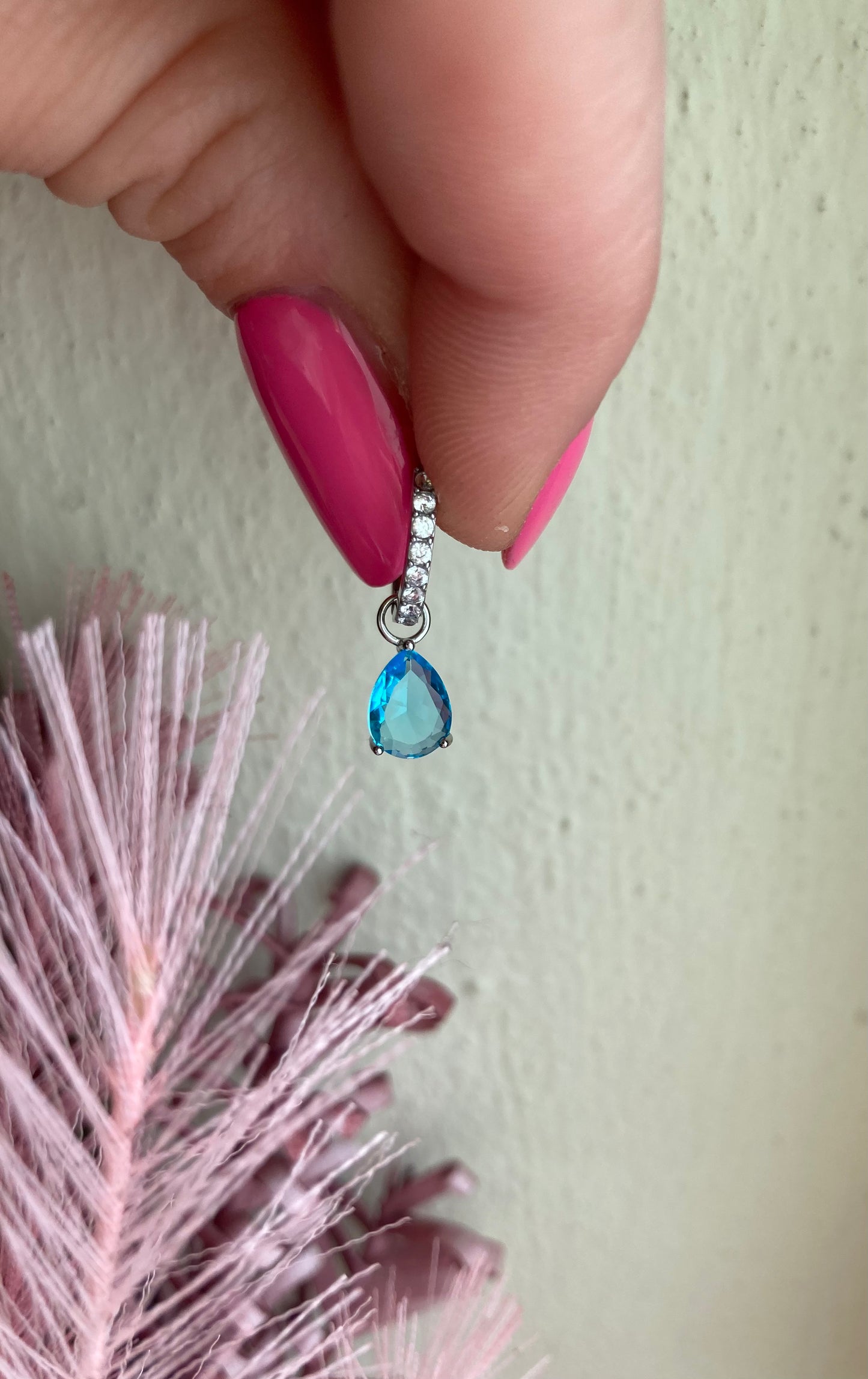 Orecchino Cerchio Sparkling Goccia Pendente