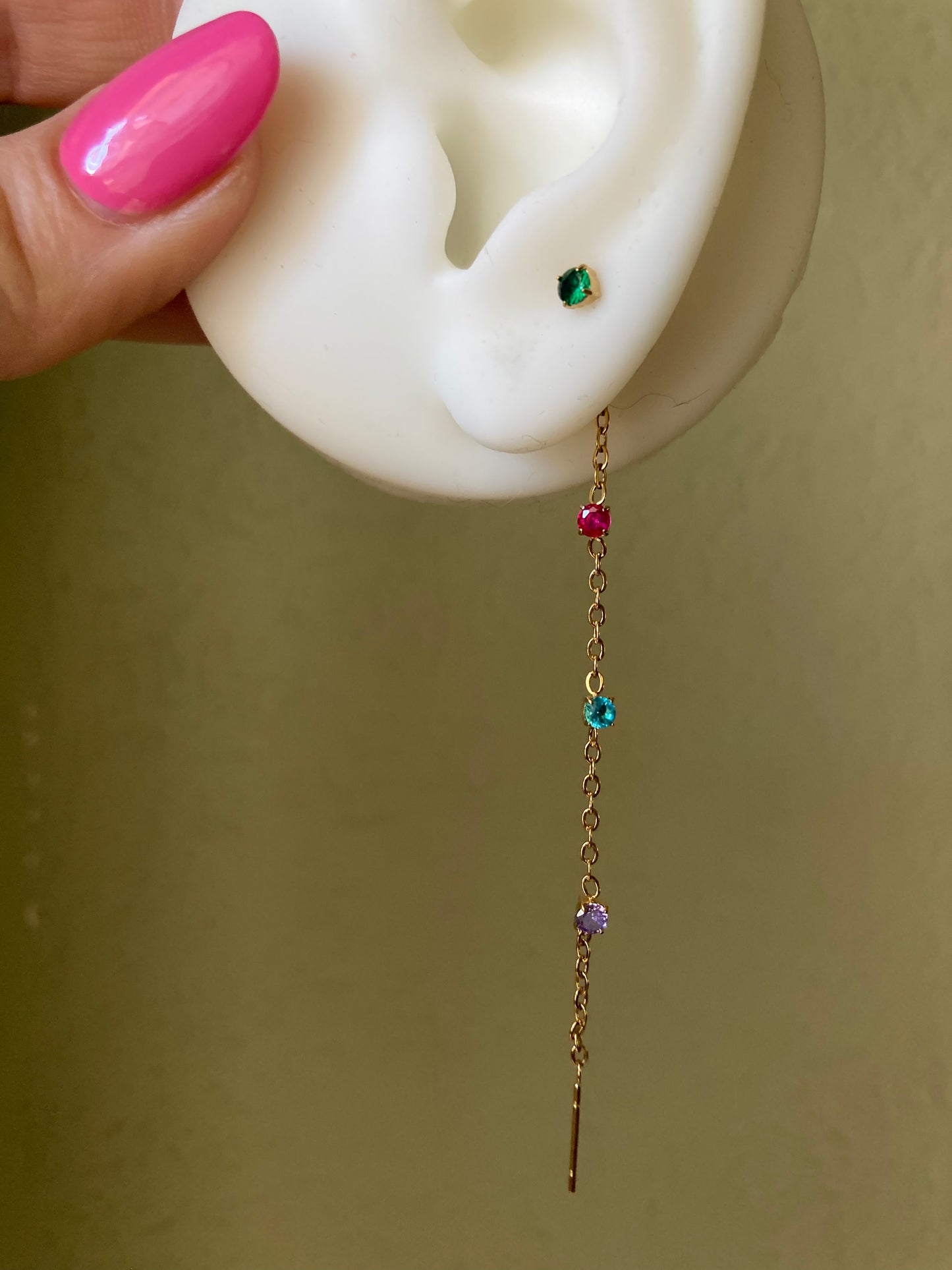 Orecchino Cascata Arcobaleno