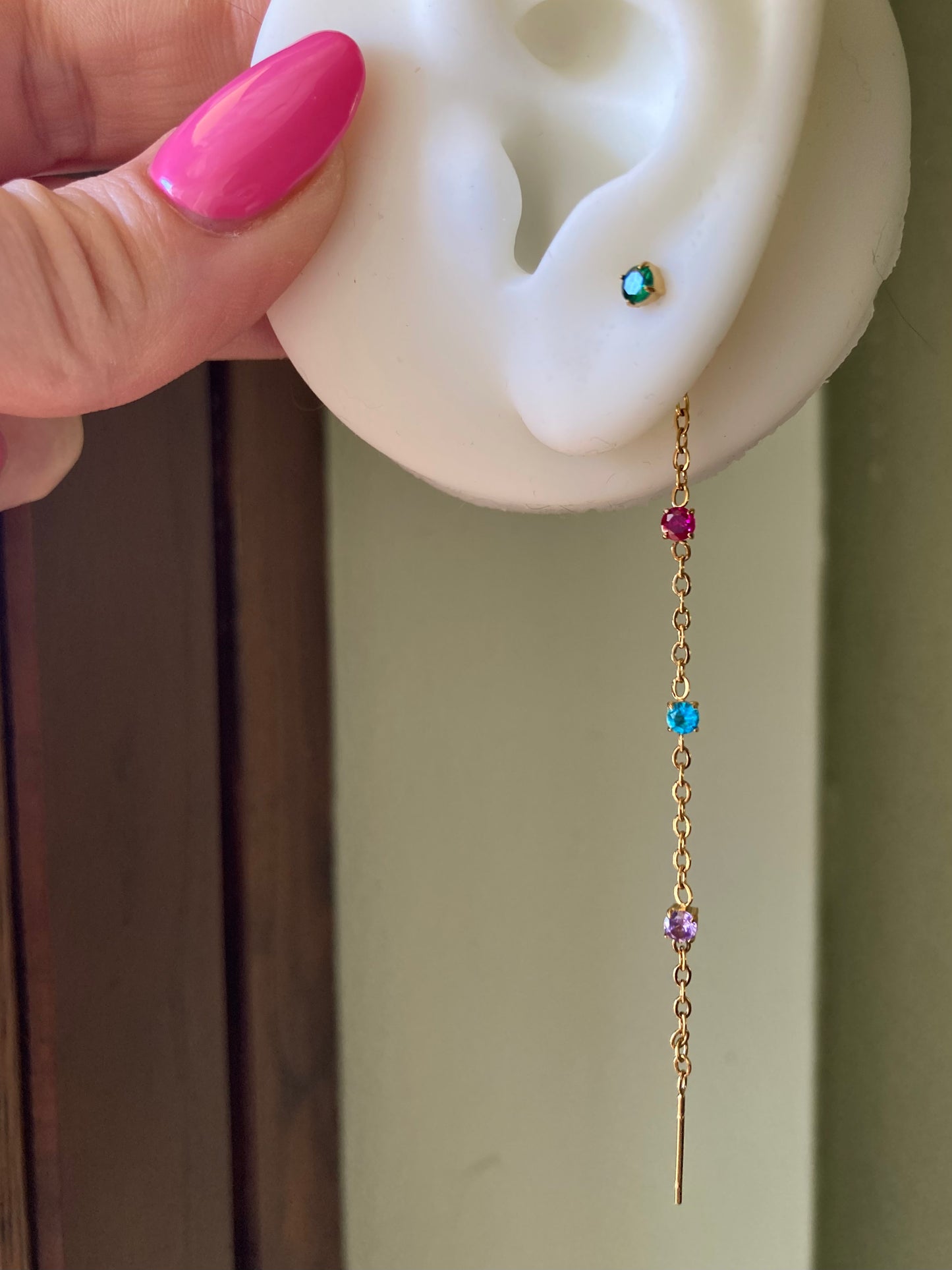 Orecchino Cascata Arcobaleno