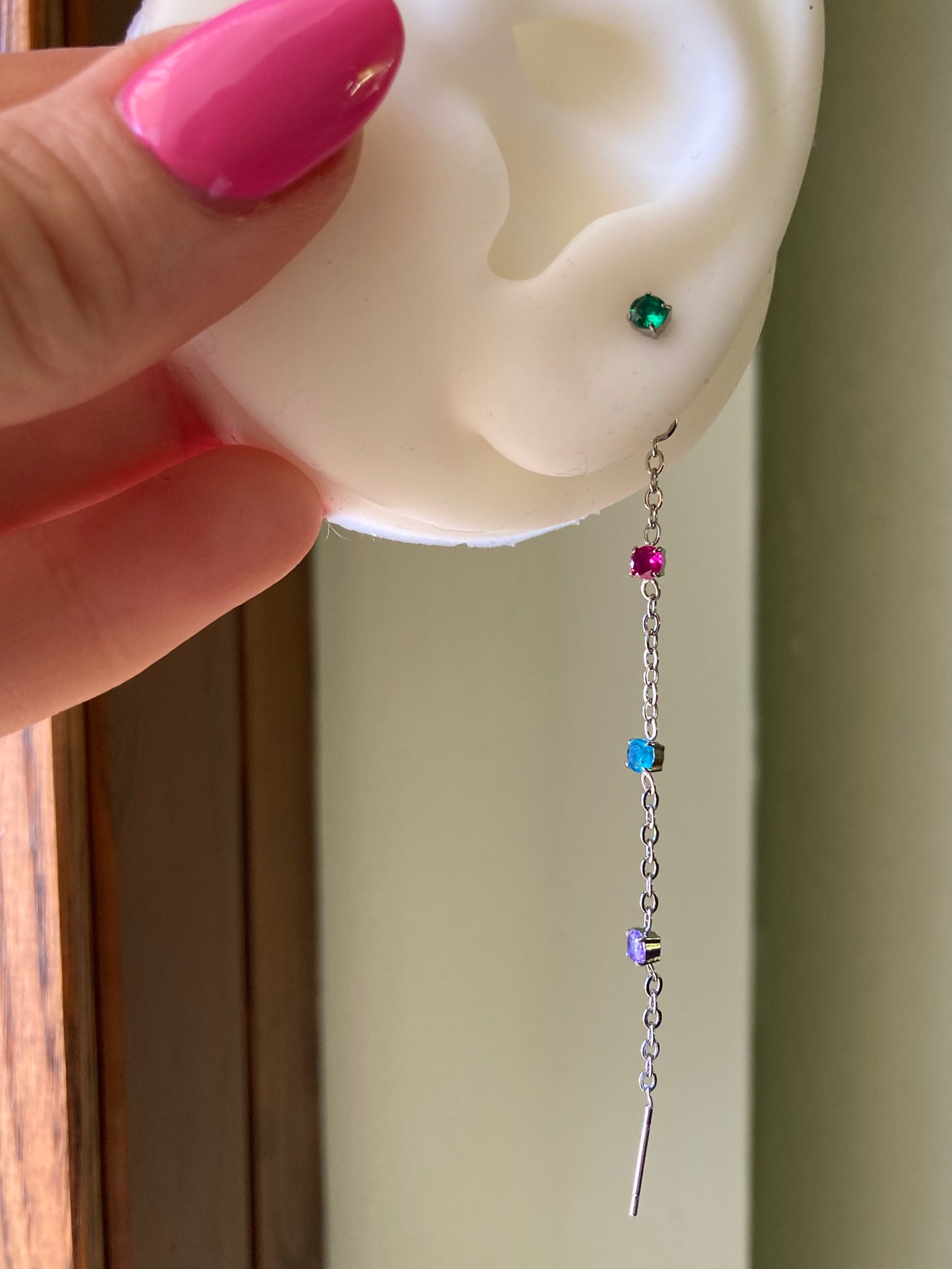 Orecchino Cascata Arcobaleno