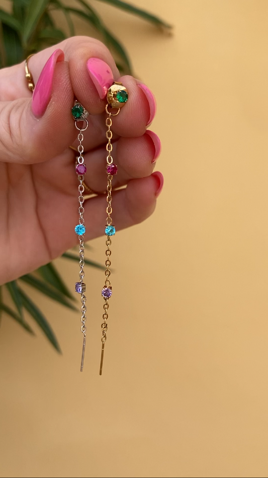 Orecchino Cascata Arcobaleno