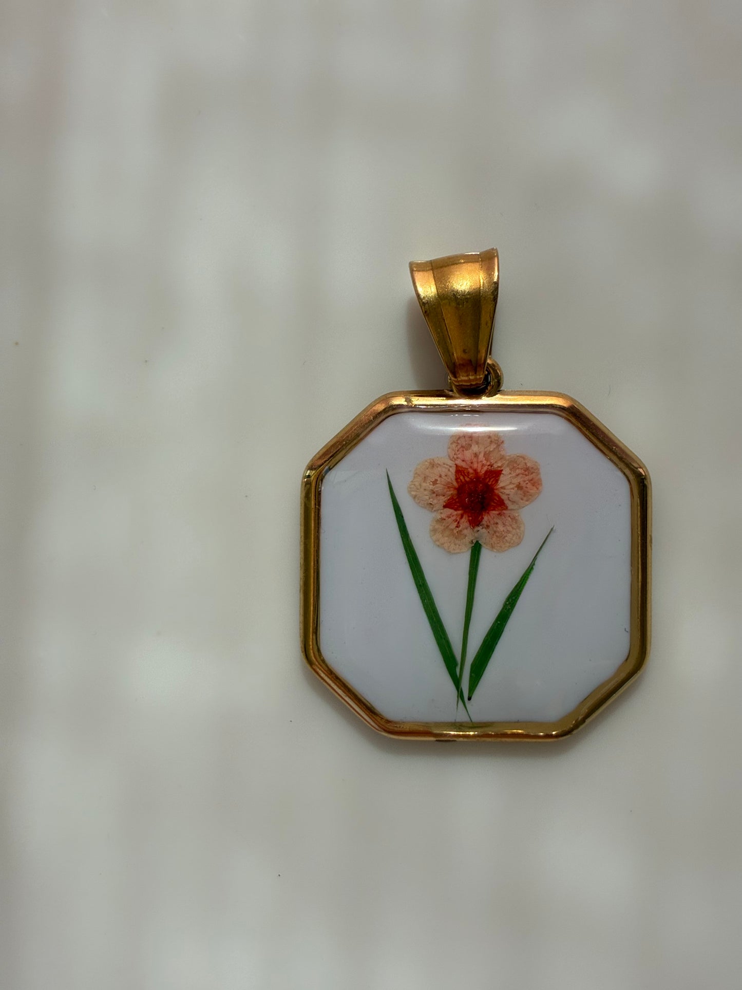 Ciondolo Orange Flower Ottagonale