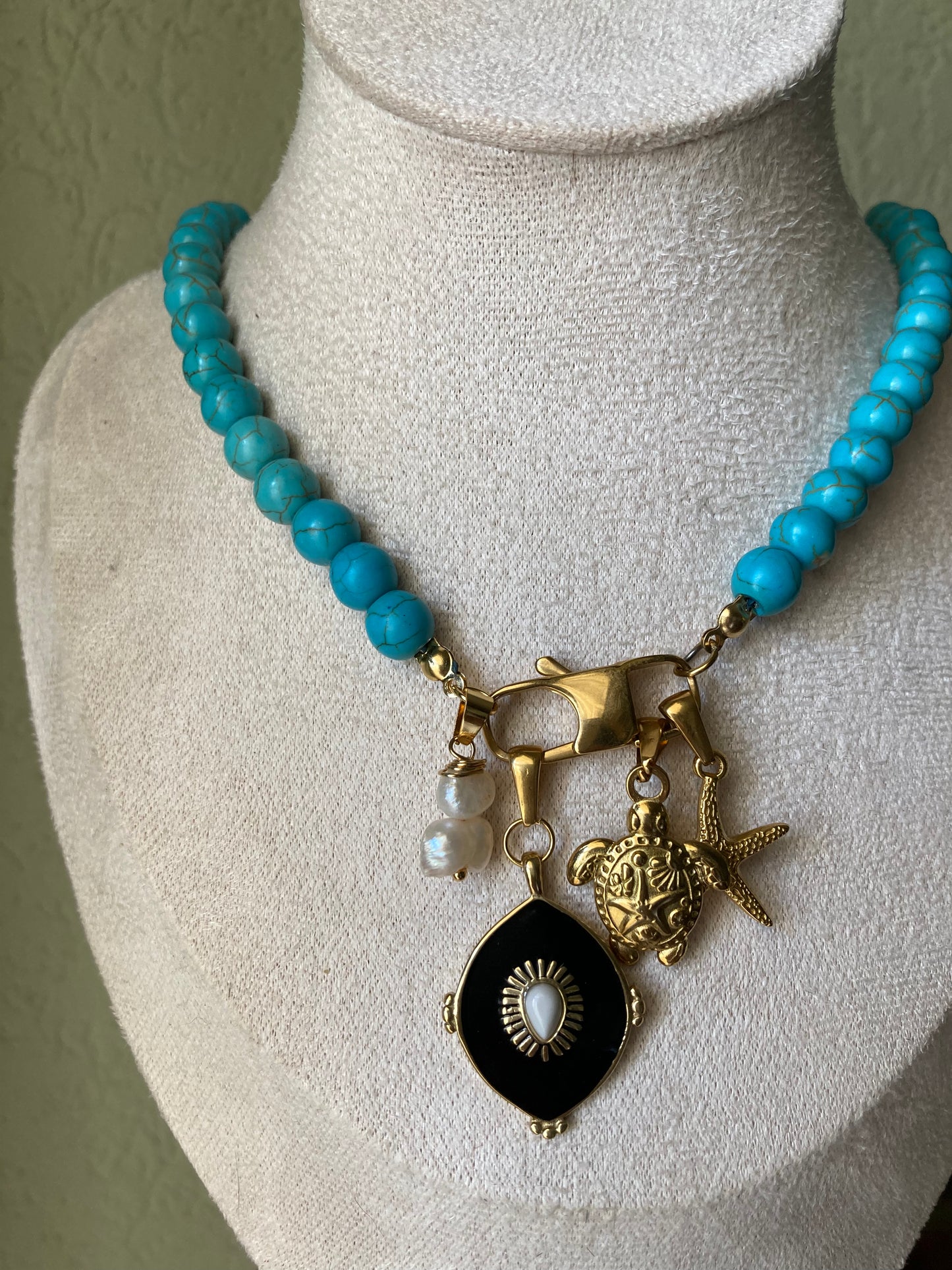 Collana Pasta di Turchese 4 Pendenti