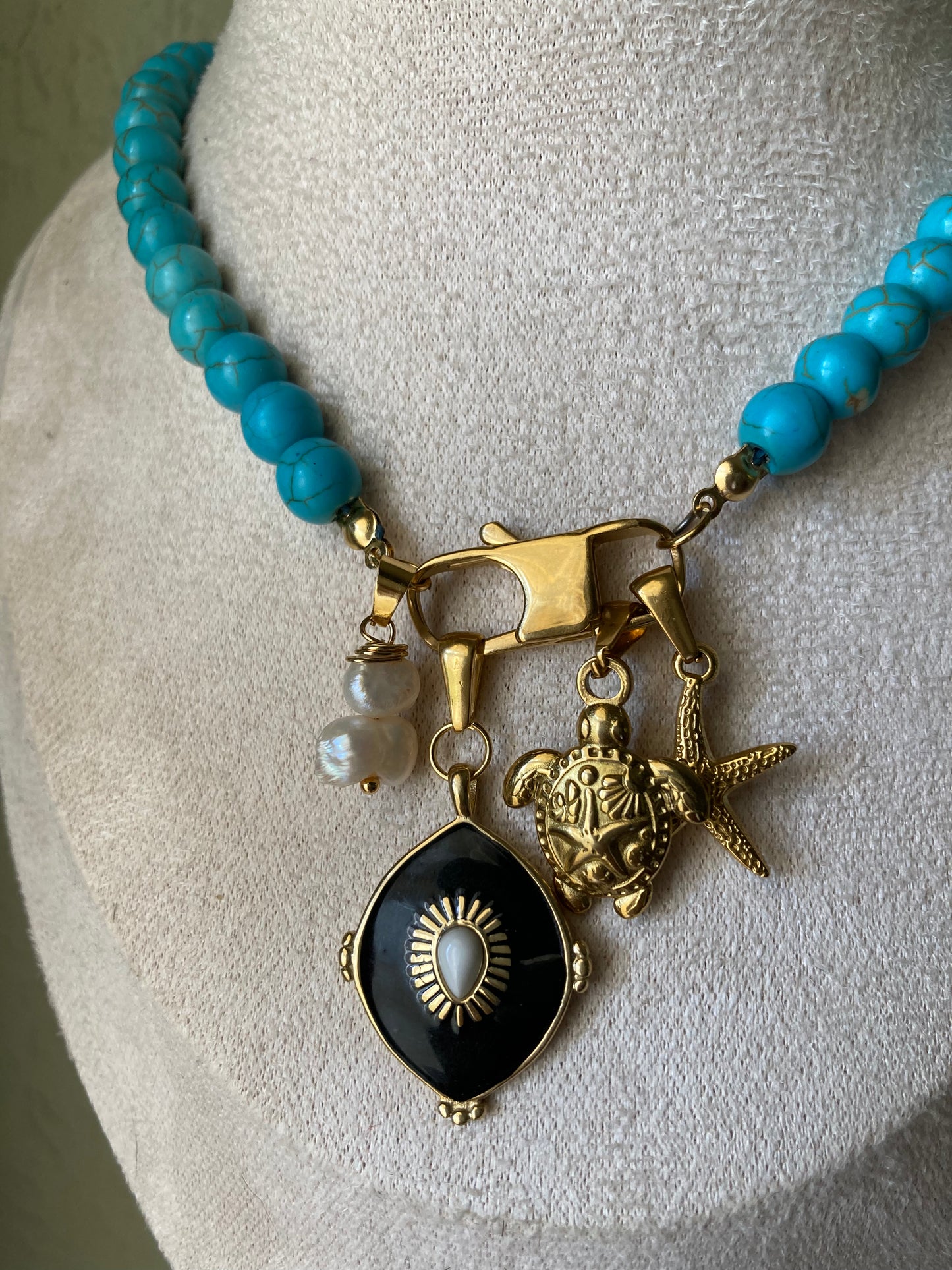 Collana Pasta di Turchese 4 Pendenti