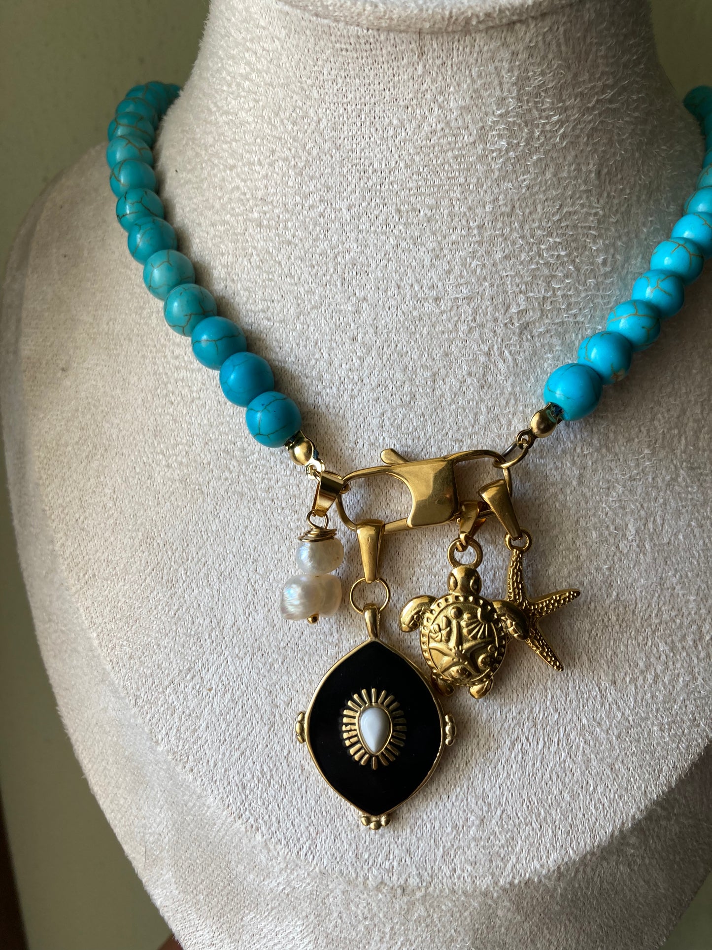 Collana Pasta di Turchese 4 Pendenti