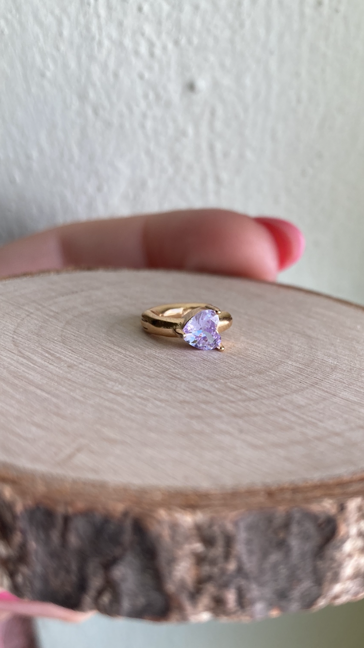 Orecchino Mini Hoop Cuore