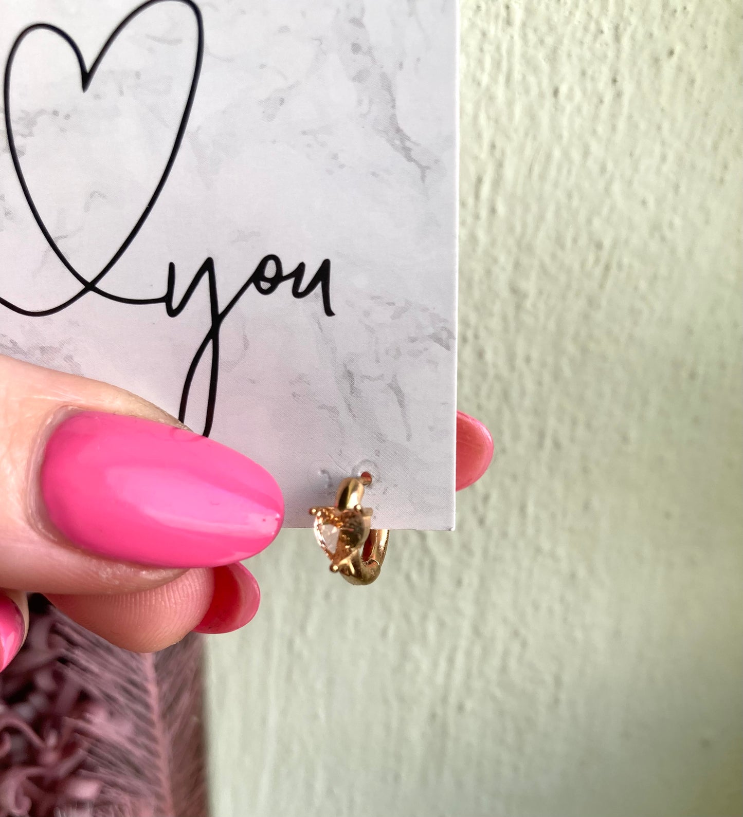 Orecchino Mini Hoop Cuore