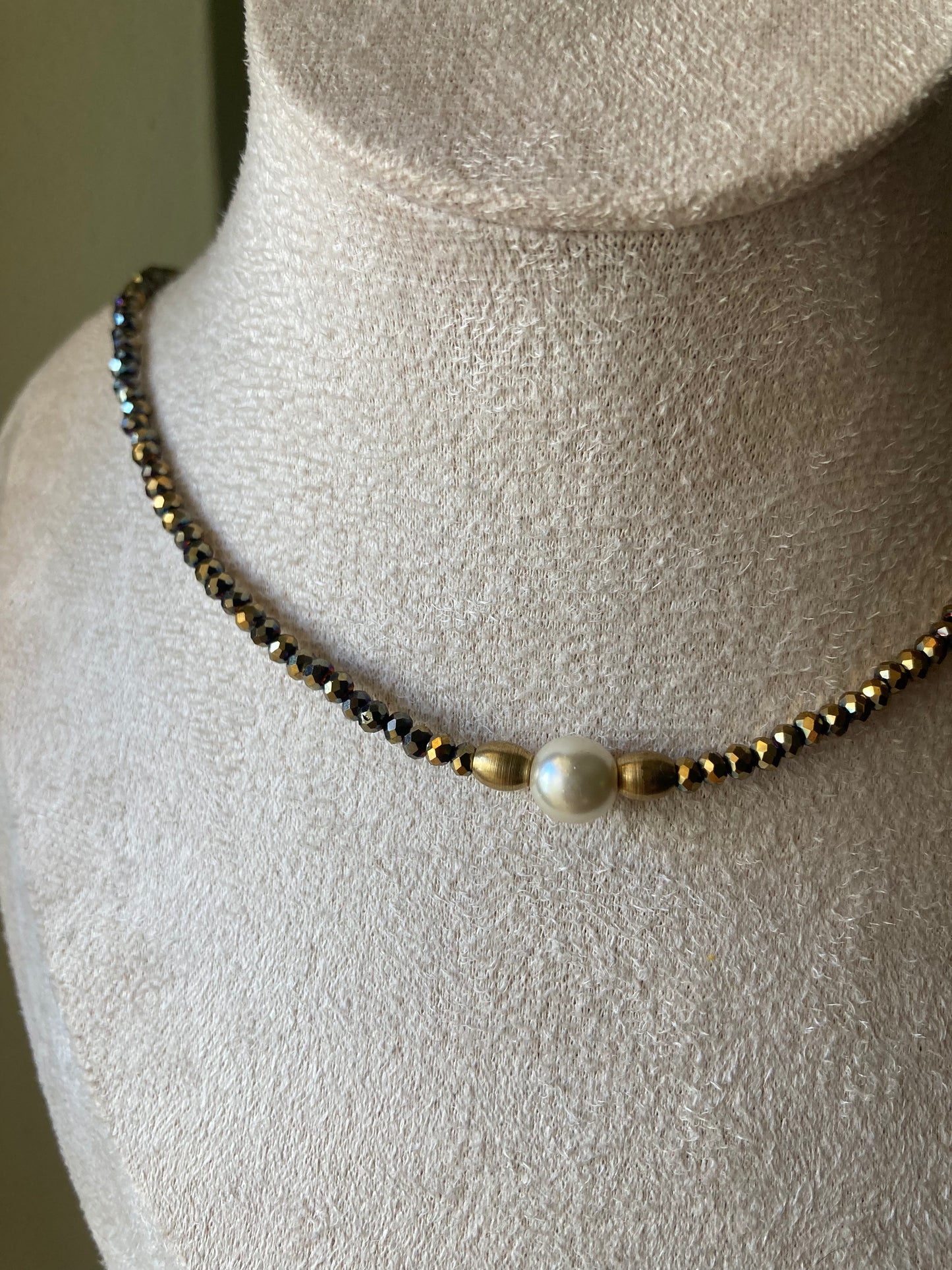 Collana Cristalli Perlina Media Centrale