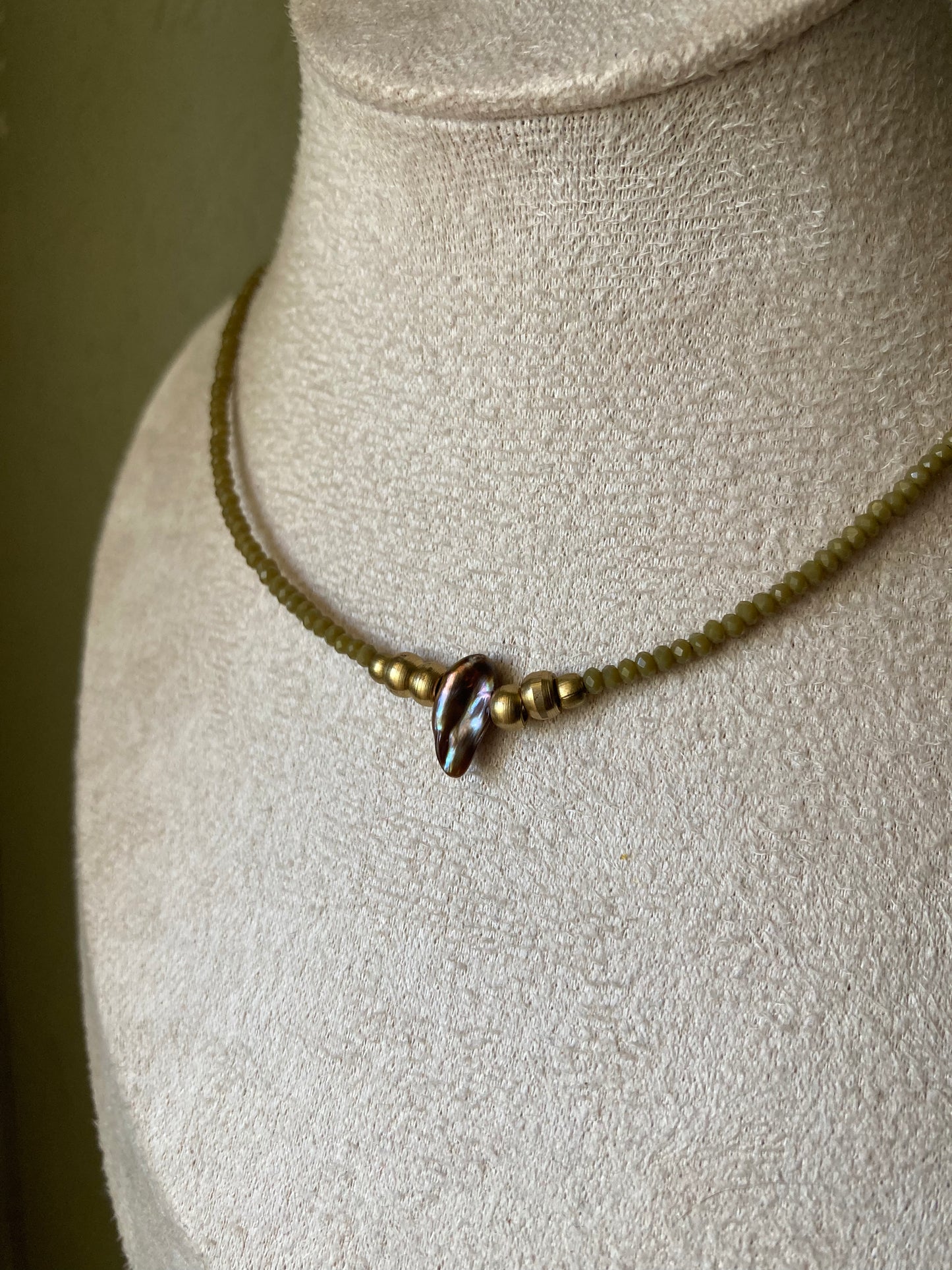 Collana Cristalli Madreperla Centrale