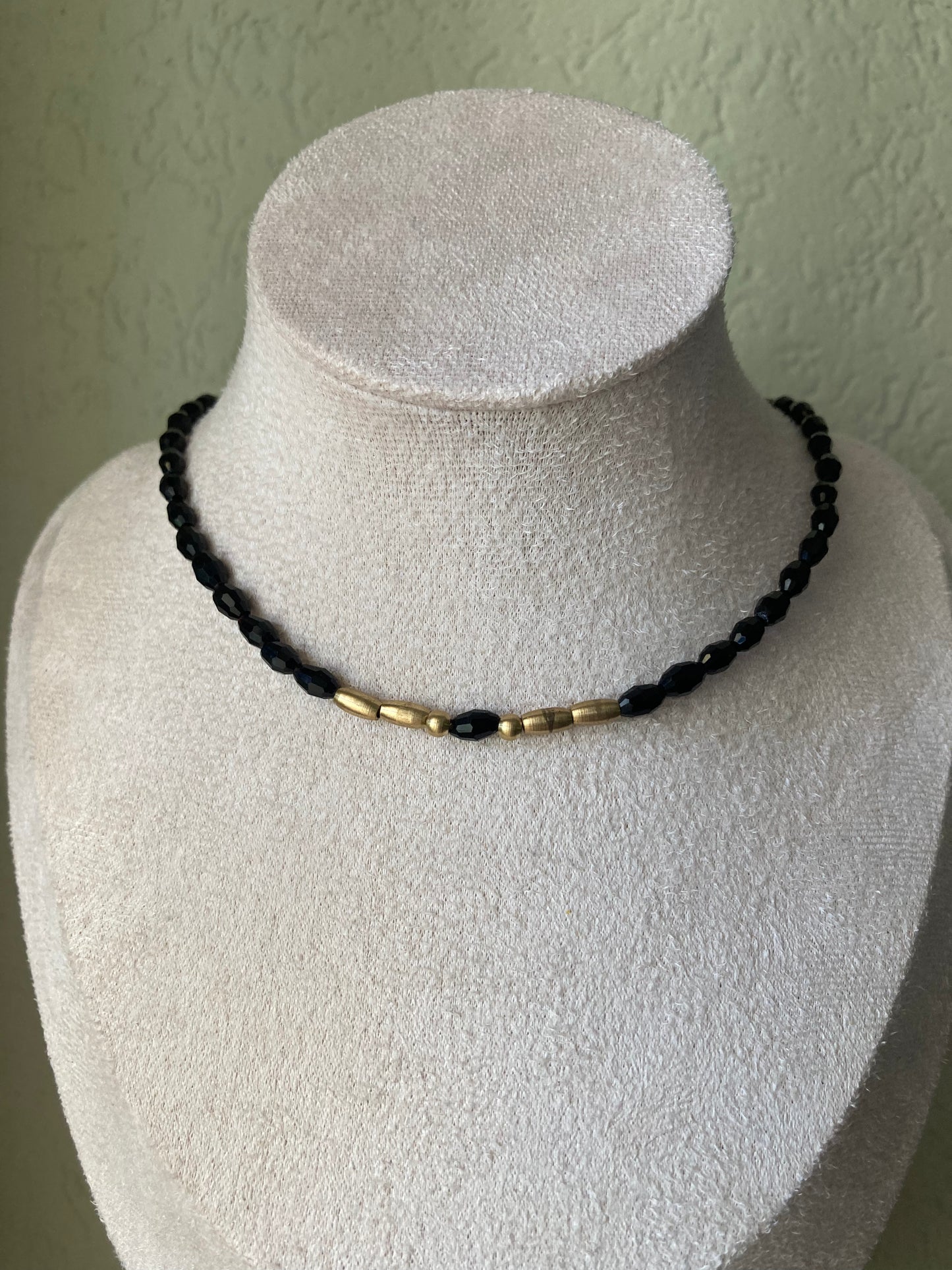 Collana Cristalli Neri Pepite Centrali