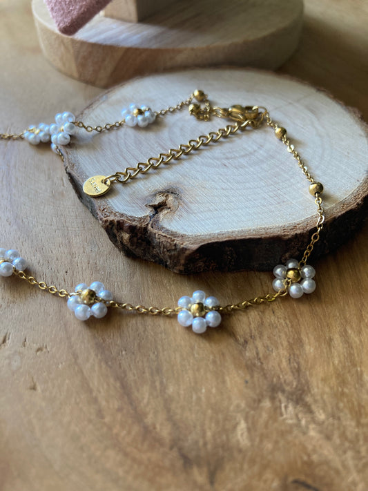 Collana Piccolo Fiore Oro In 5 Colori