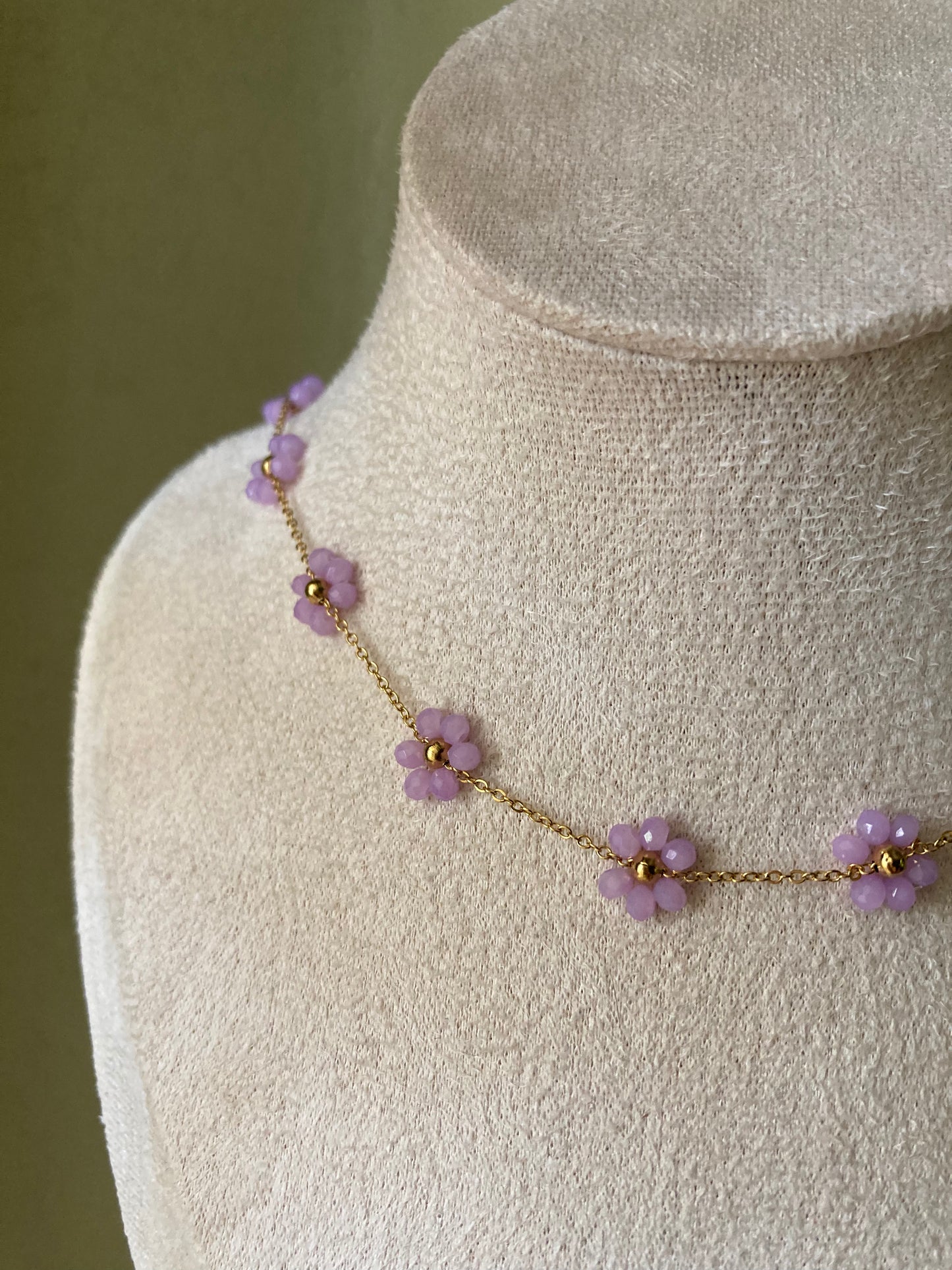 Collana Piccolo Fiore Oro In 5 Colori