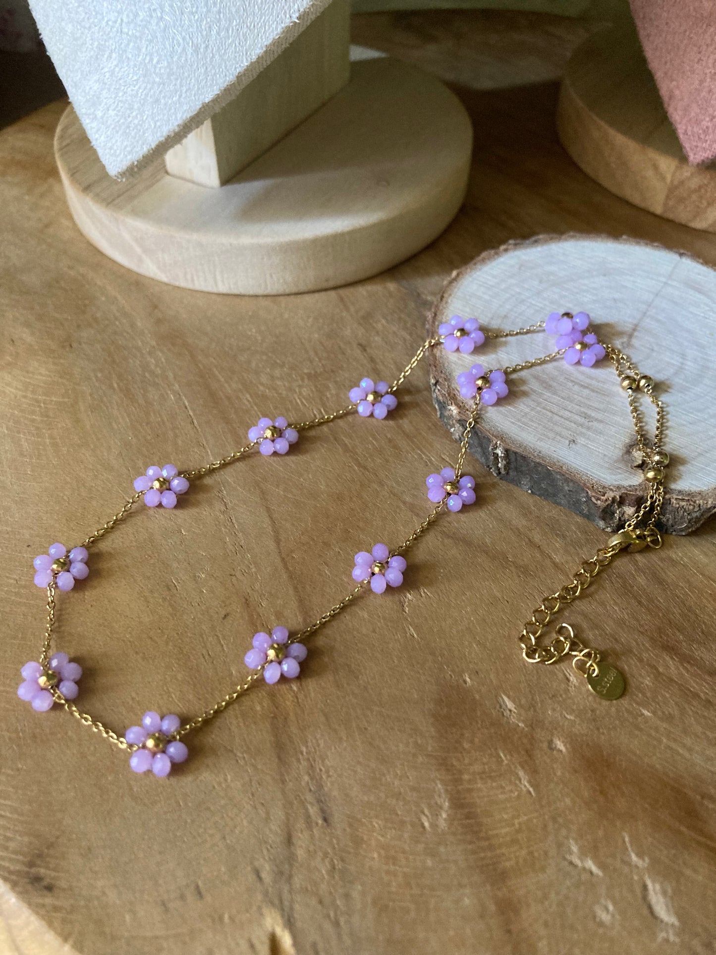 Collana Piccolo Fiore Oro In 5 Colori