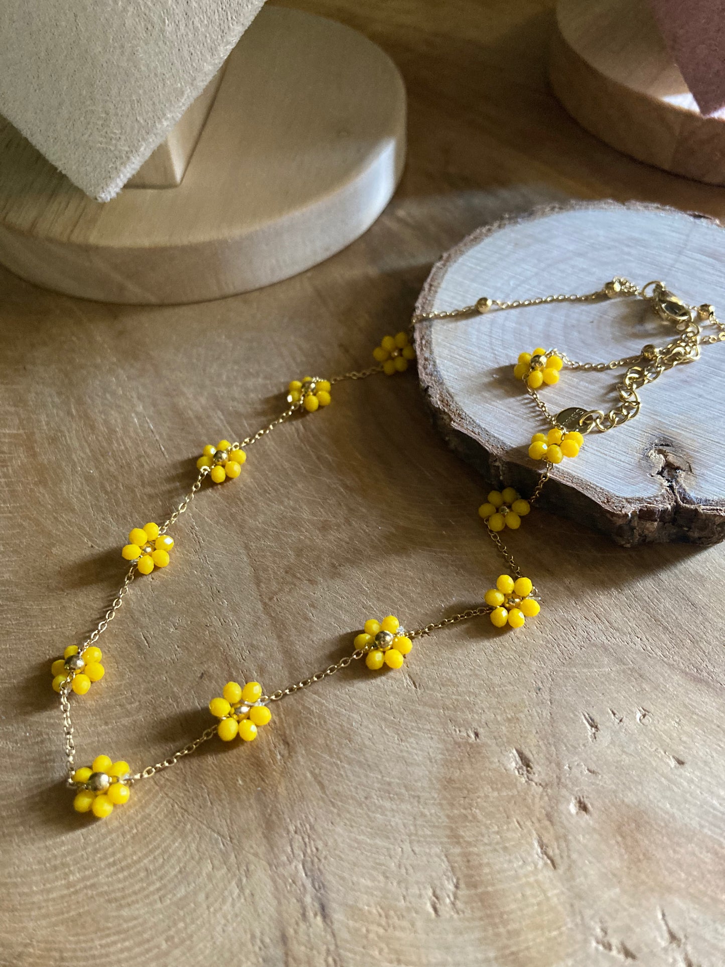 Collana Piccolo Fiore Oro In 5 Colori