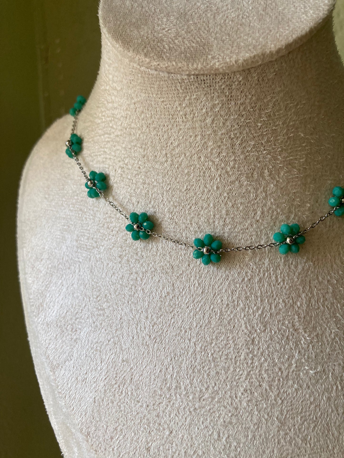 Collana Piccolo Fiore Argento in 5 Colori