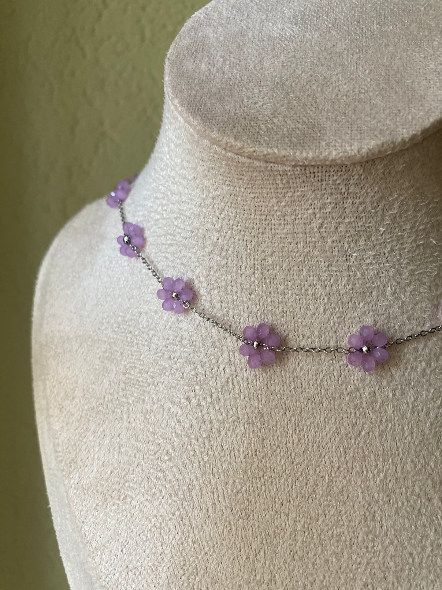 Collana Piccolo Fiore Argento in 5 Colori
