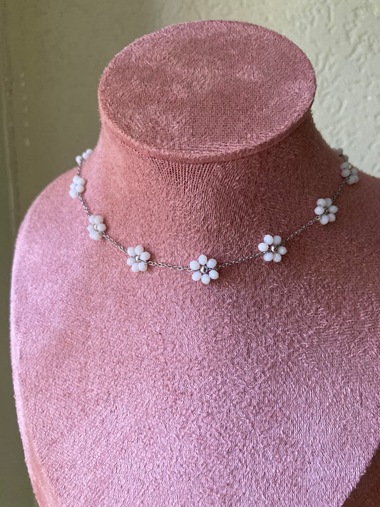 Collana Piccolo Fiore Argento in 5 Colori