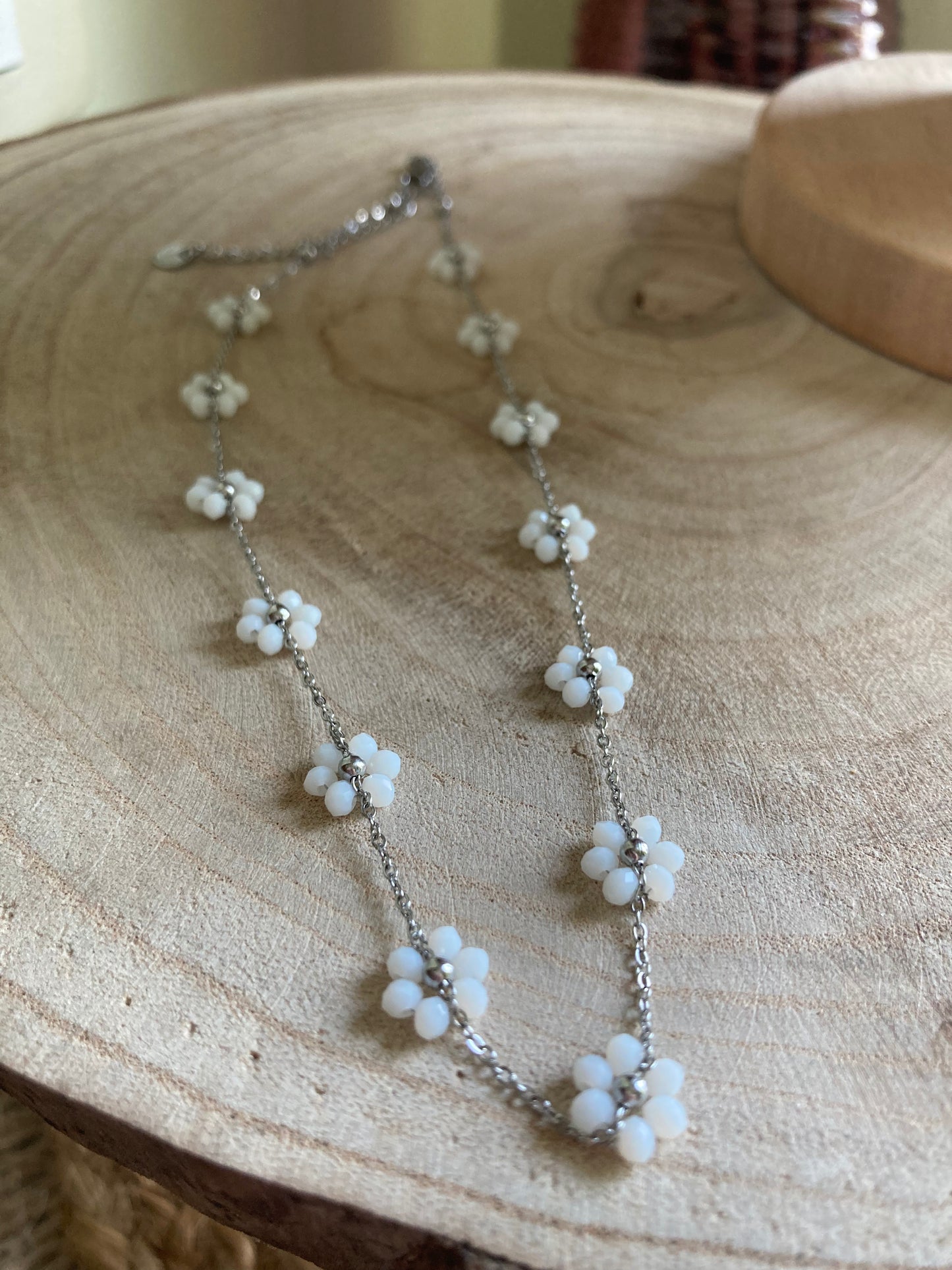 Collana Piccolo Fiore Argento in 5 Colori