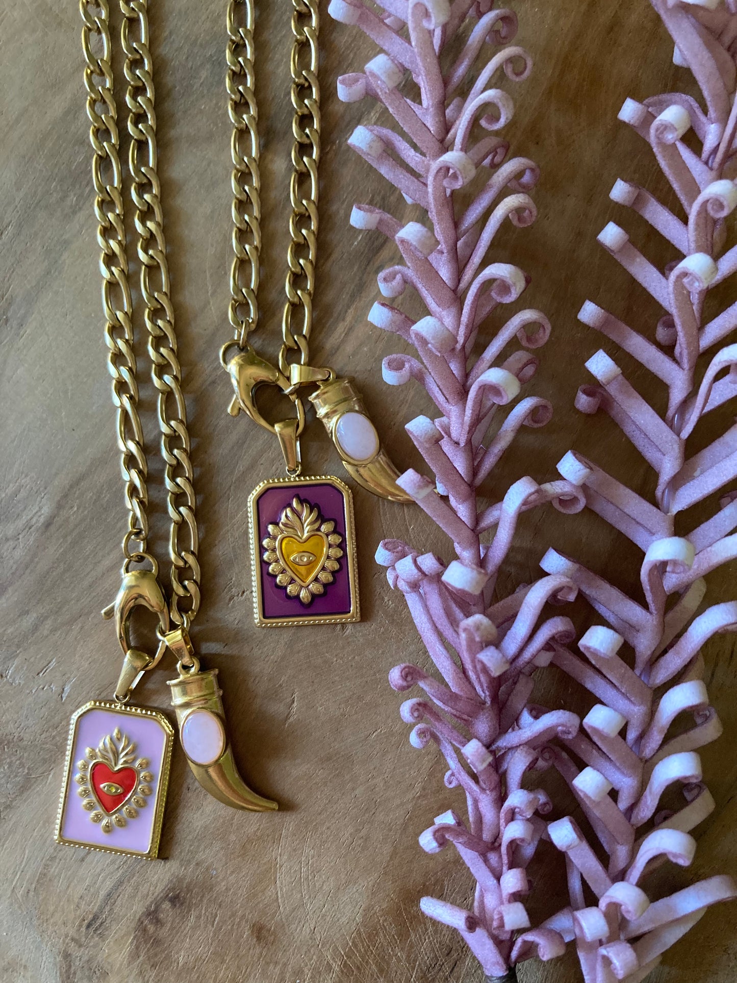Collana Cuore Sacro e Corno