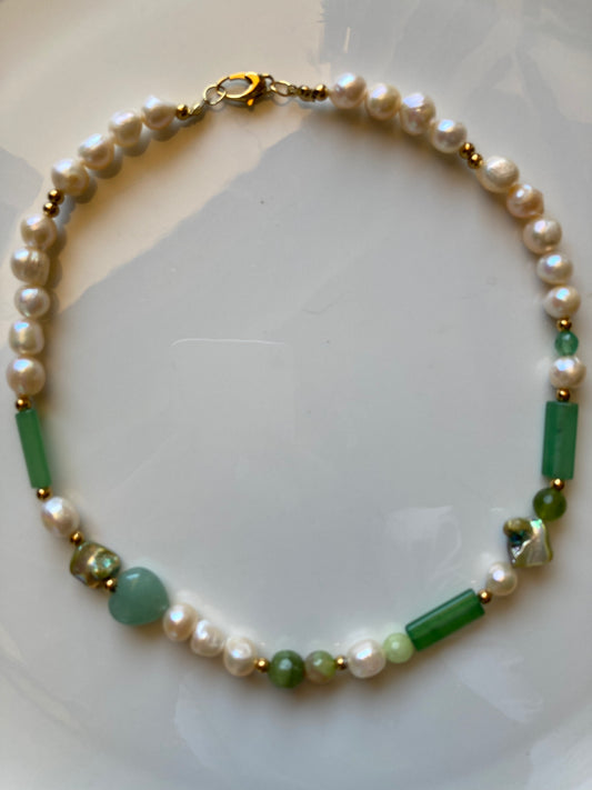 Collana Girocollo Mixy Verde