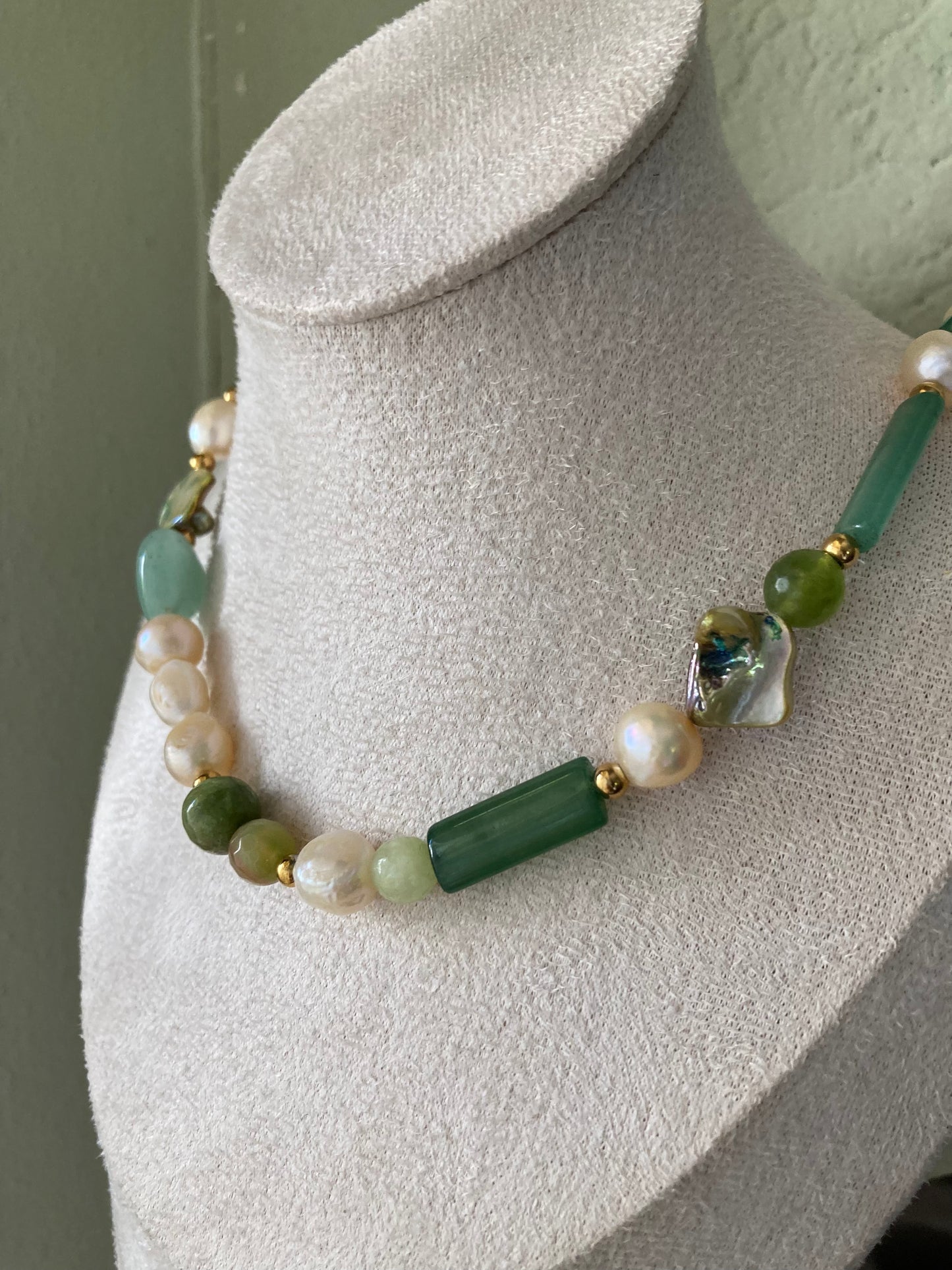 Collana Girocollo Mixy Verde