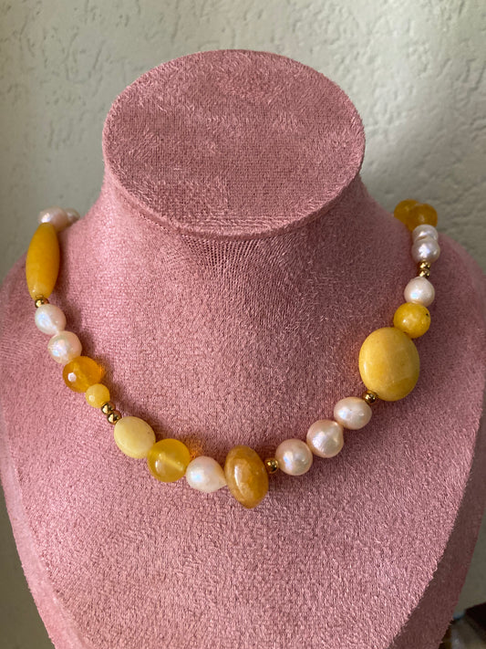 Collana Girocollo Mixy Gialla