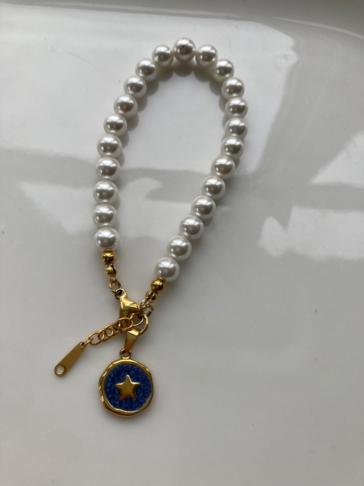 Bracciale Perle di Majorca e Pendente