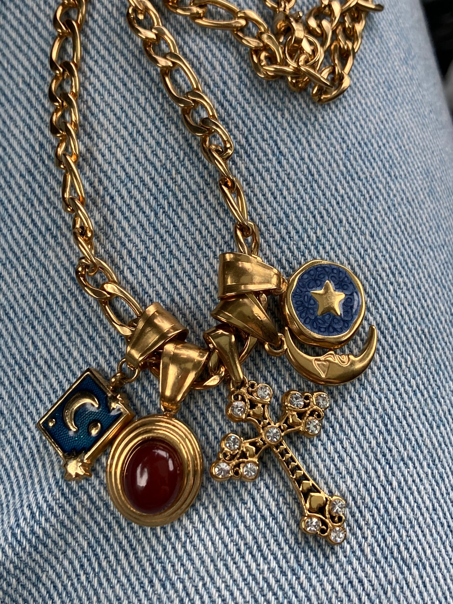 Collana Figaro Cinque Pendenti