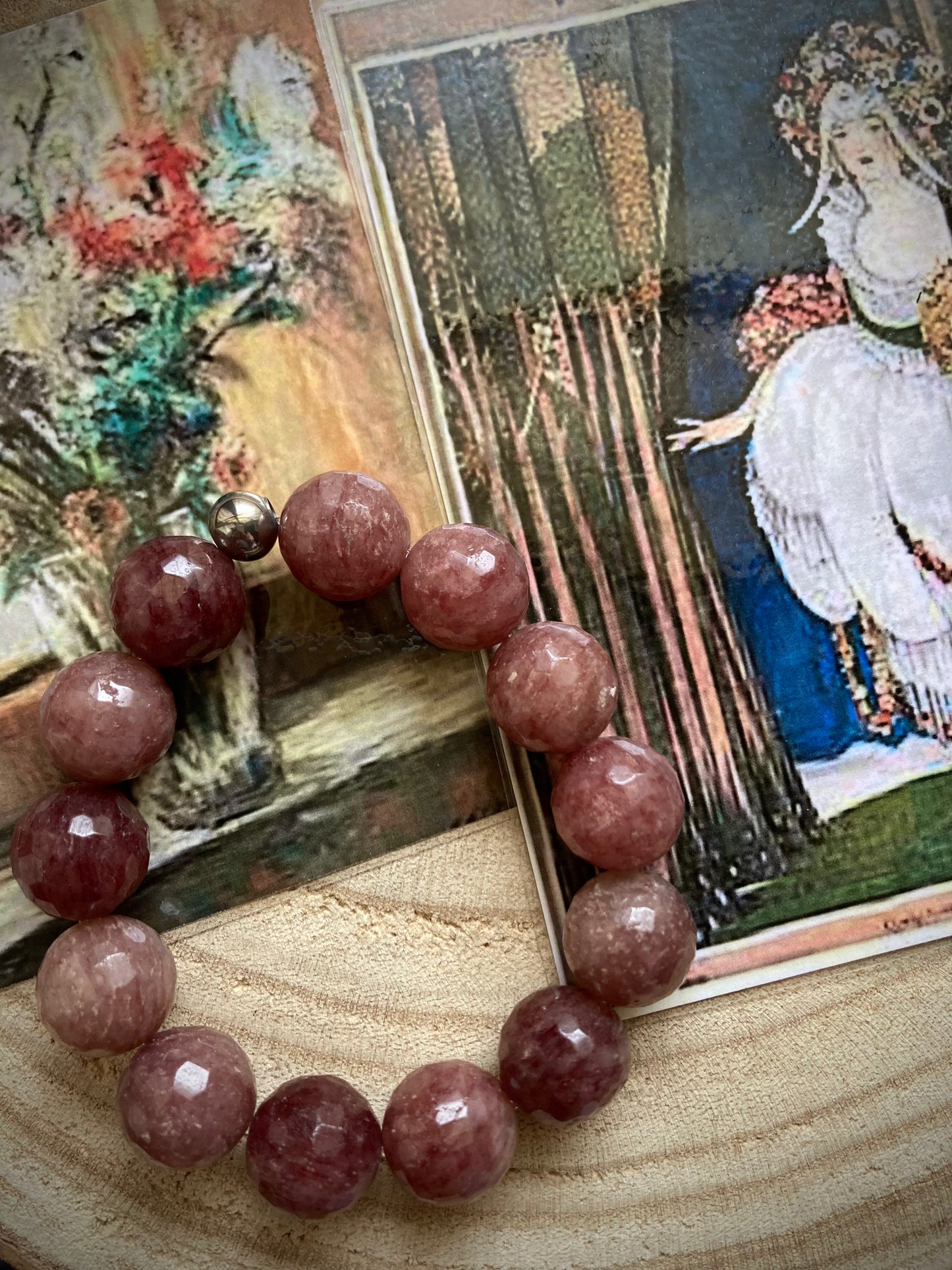 Bracciale con elastico e pietre dure