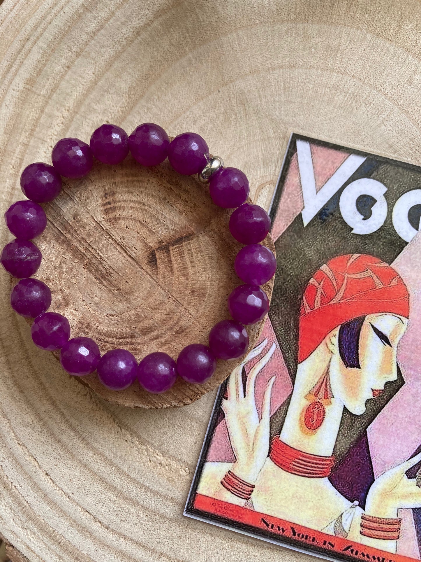 Bracciale con elastico e pietre dure