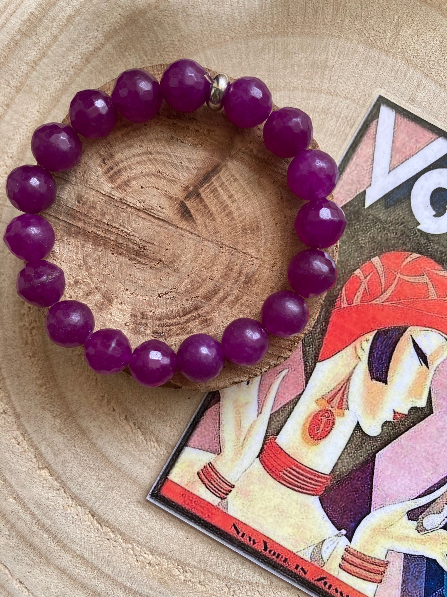 Bracciale con elastico e pietre dure